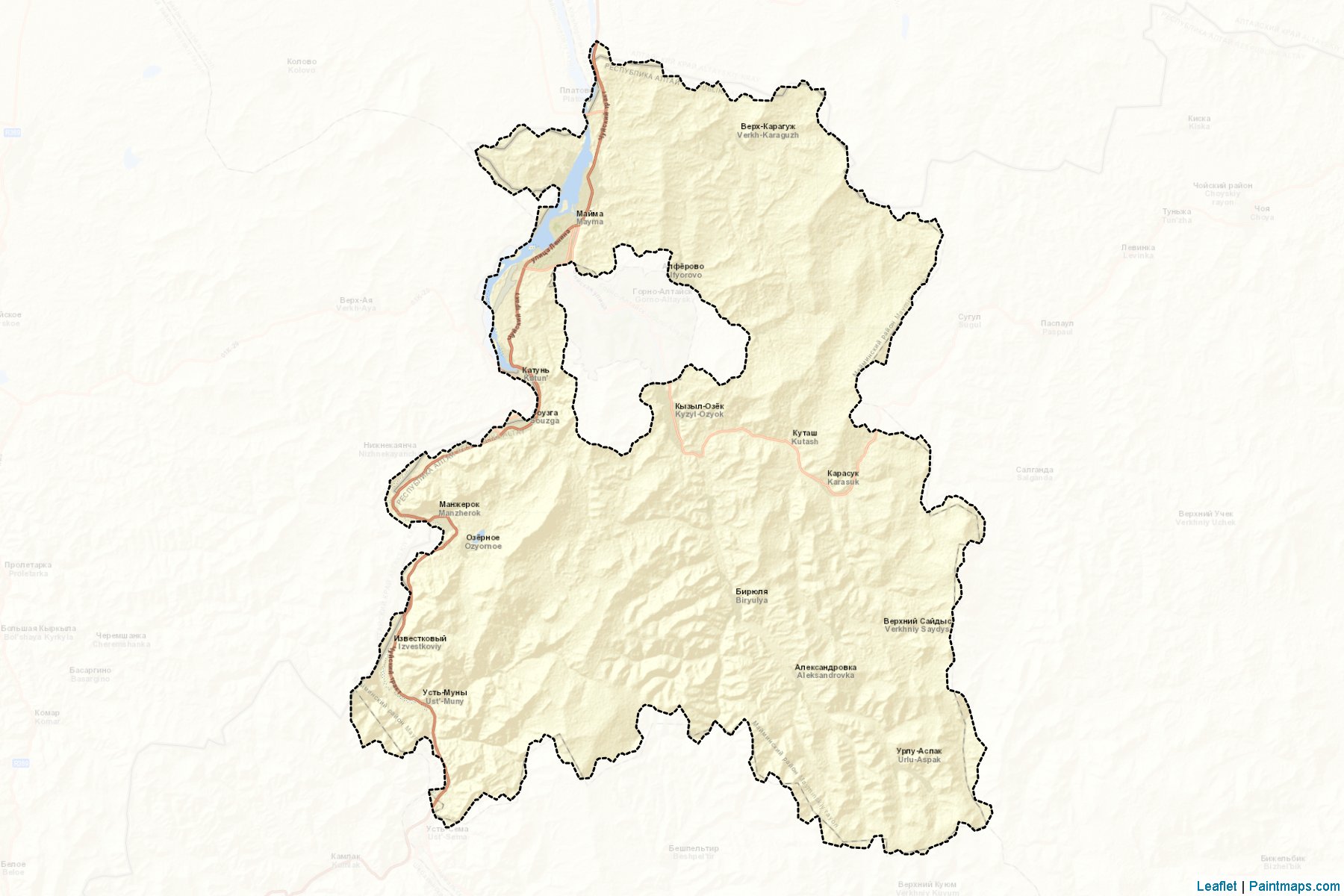 Majminskiy (Gorno-Altay) Map Cropping Samples-2