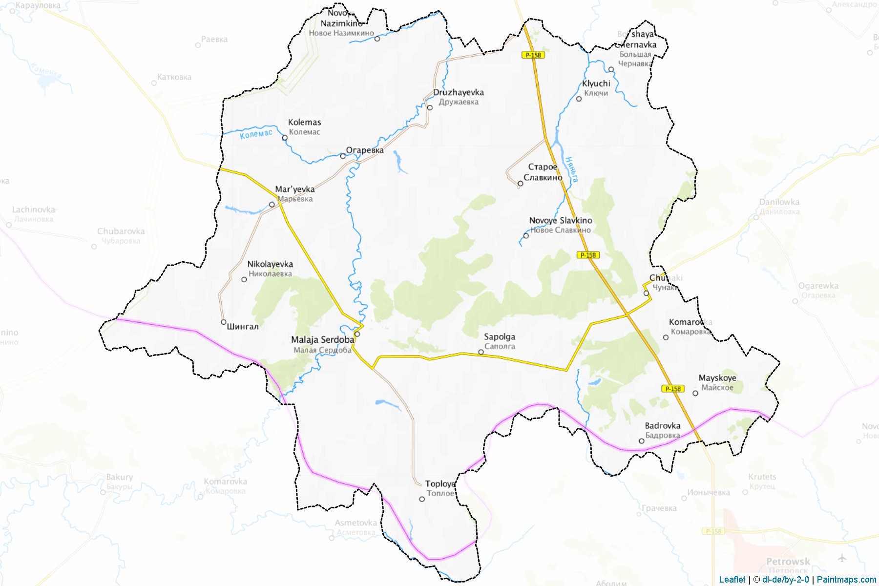 Maloserdobinskiy (Penza) Map Cropping Samples-1