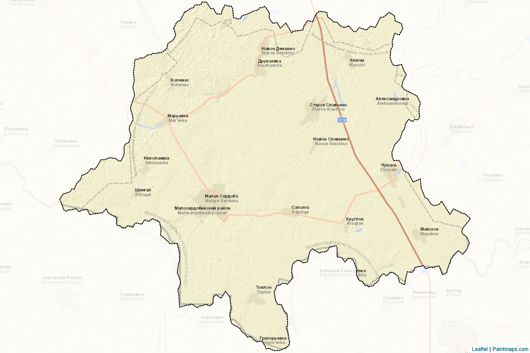 Maloserdobinskiy (Penza) Map Cropping Samples-2