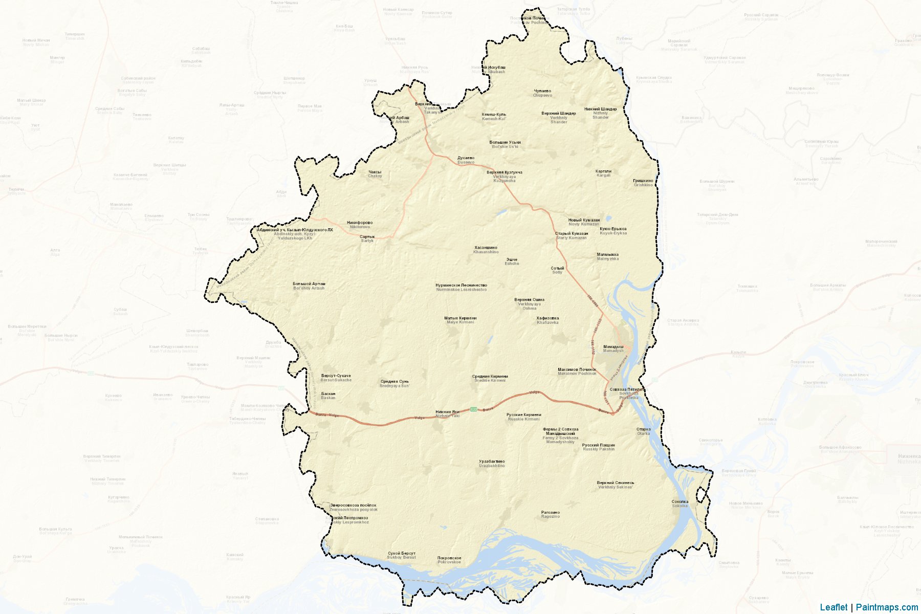 Mamadyshskiy (Tatarstan) Map Cropping Samples-2