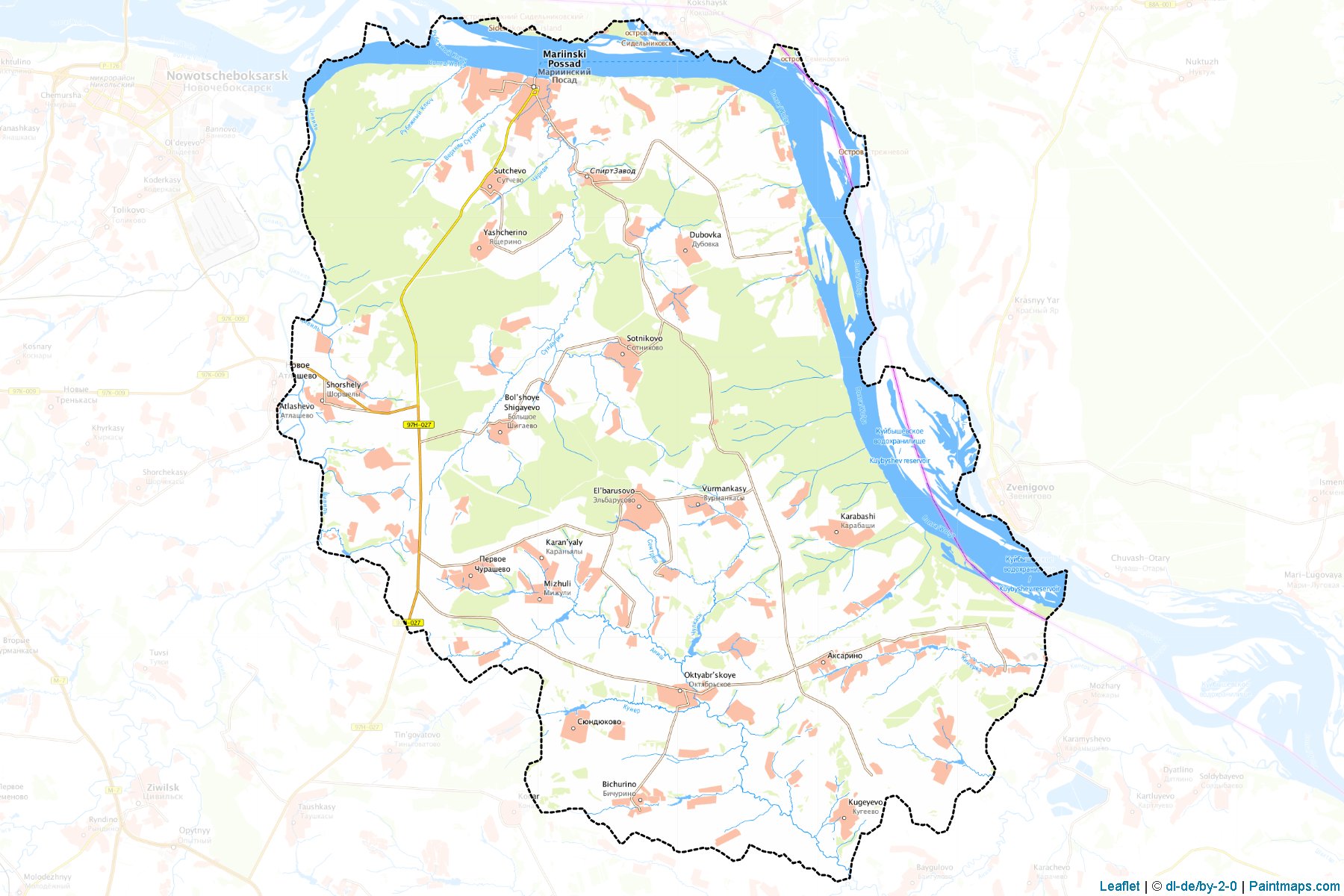 Mariinsko-Posadskiy (Çuvaşistan) Haritası Örnekleri-1