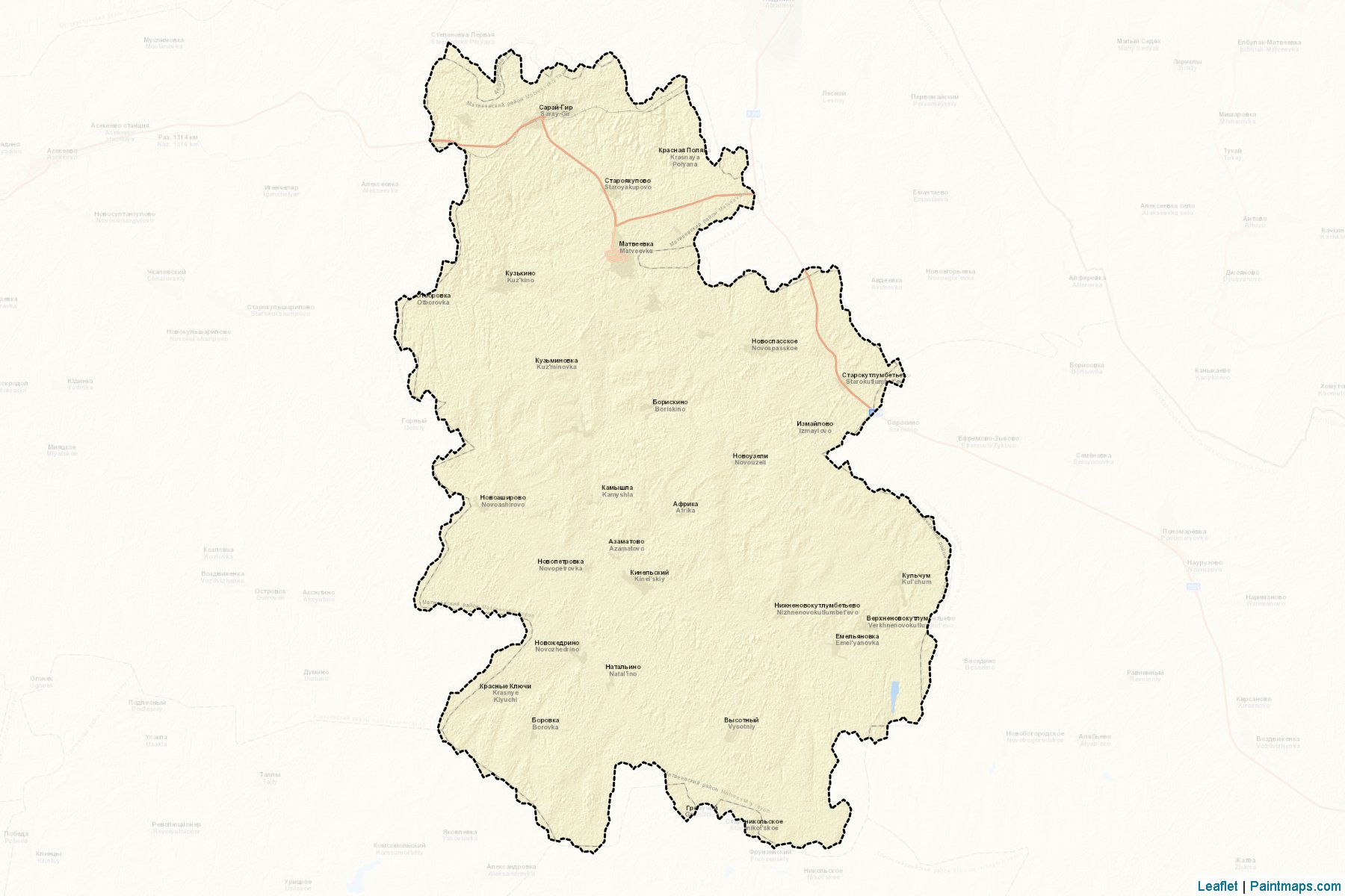 Matveevskiy (Orenburg) Map Cropping Samples-2