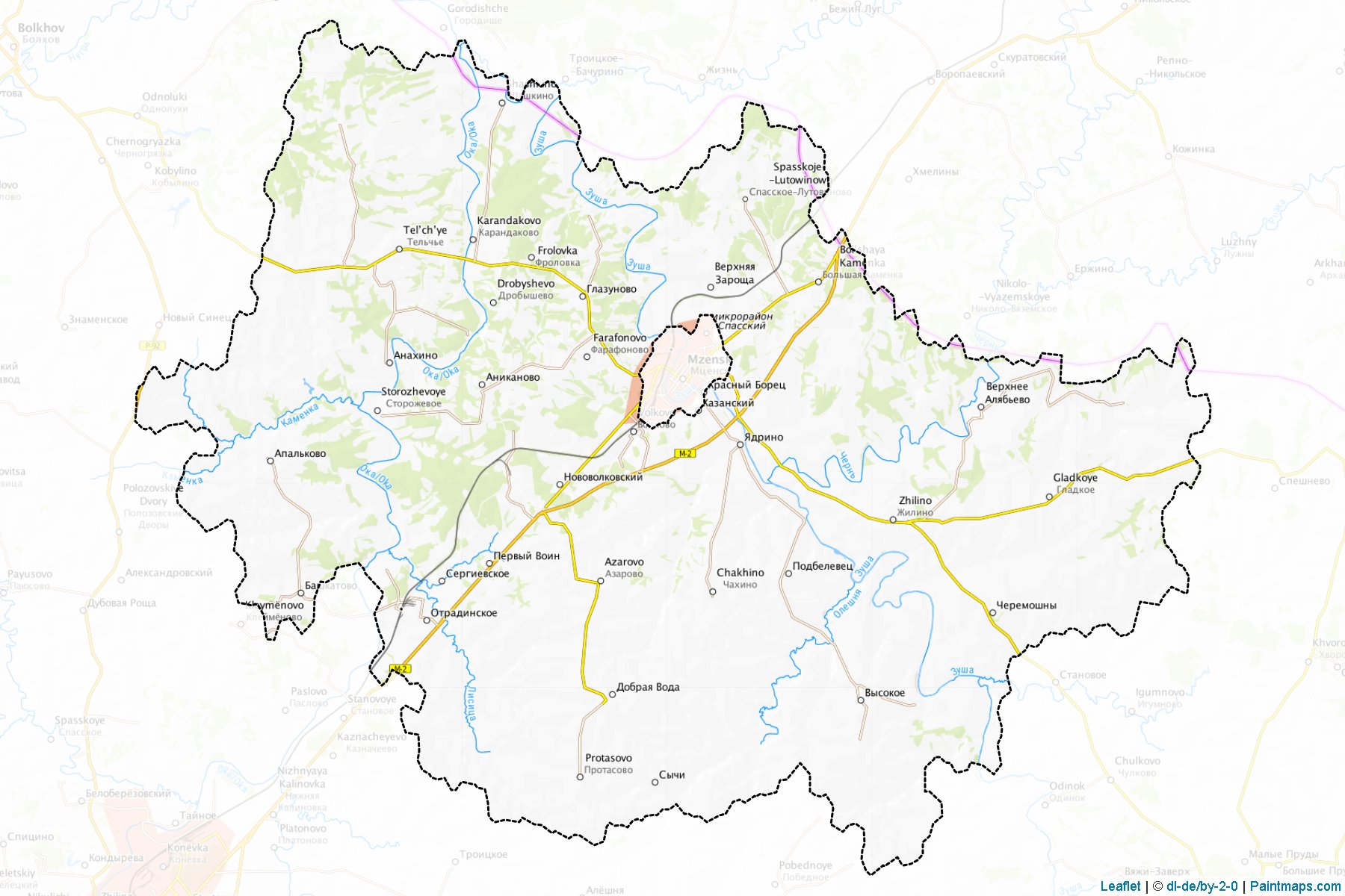 Muestras de recorte de mapas Mcenskiy (Oryol)-1