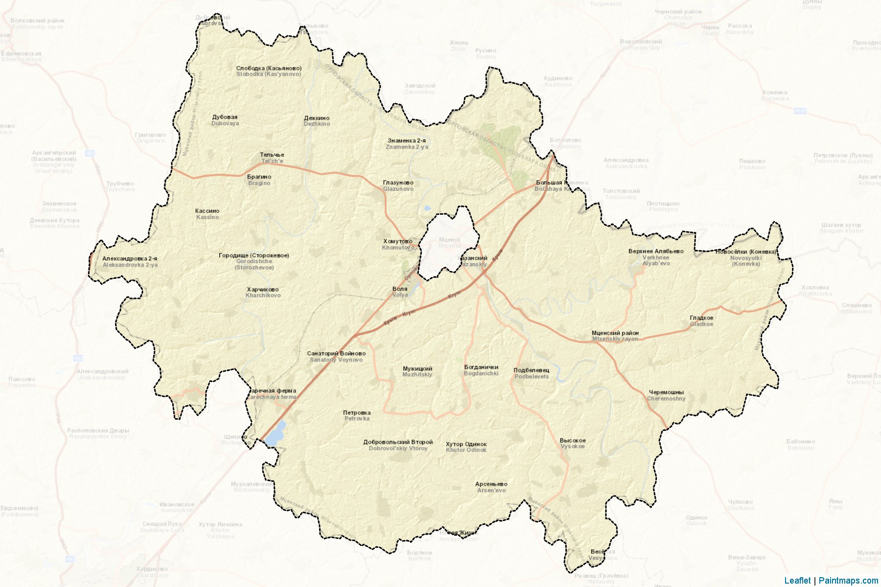 Muestras de recorte de mapas Mcenskiy (Oryol)-2