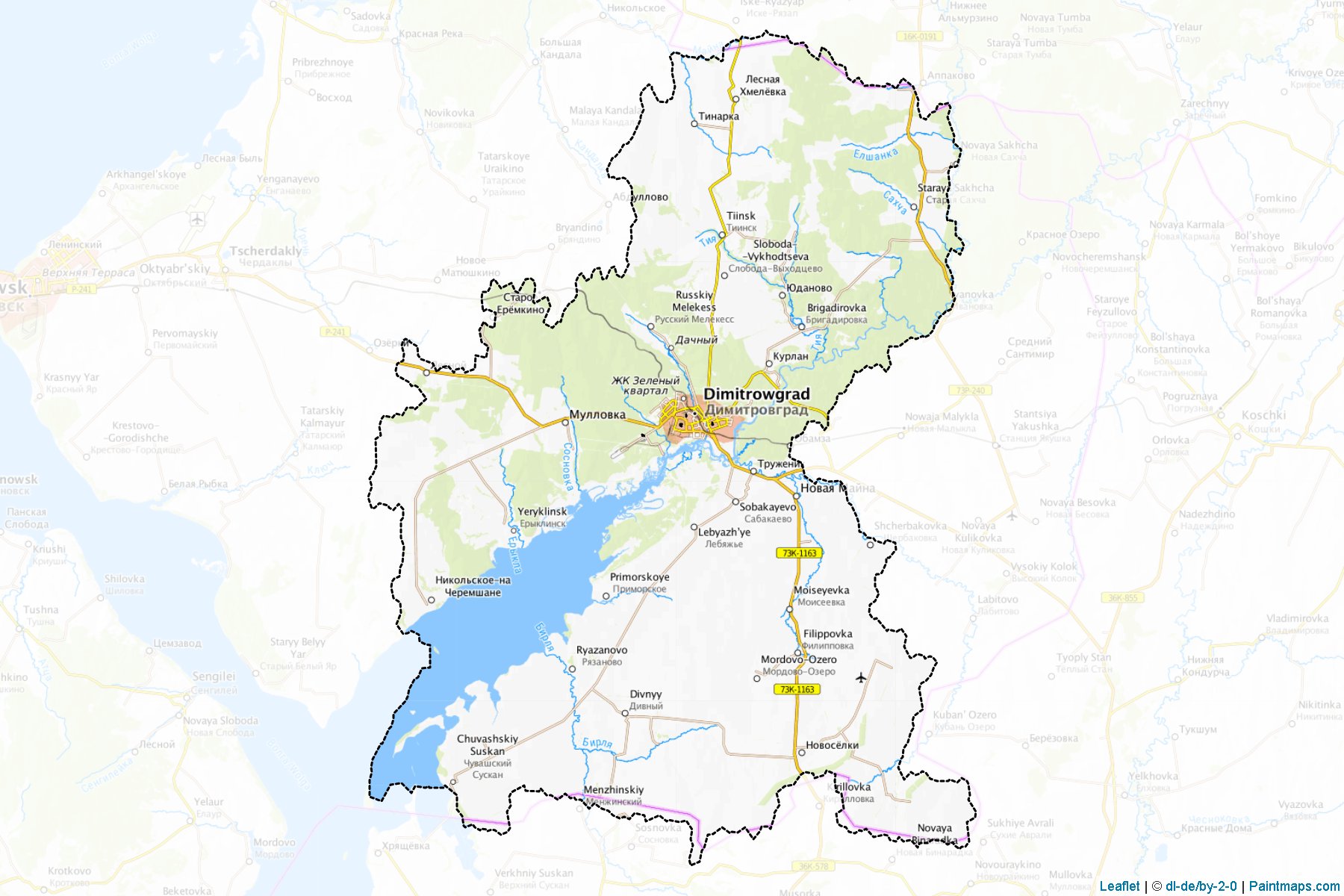 Muestras de recorte de mapas Melekesskiy (Ulyanovsk)-1