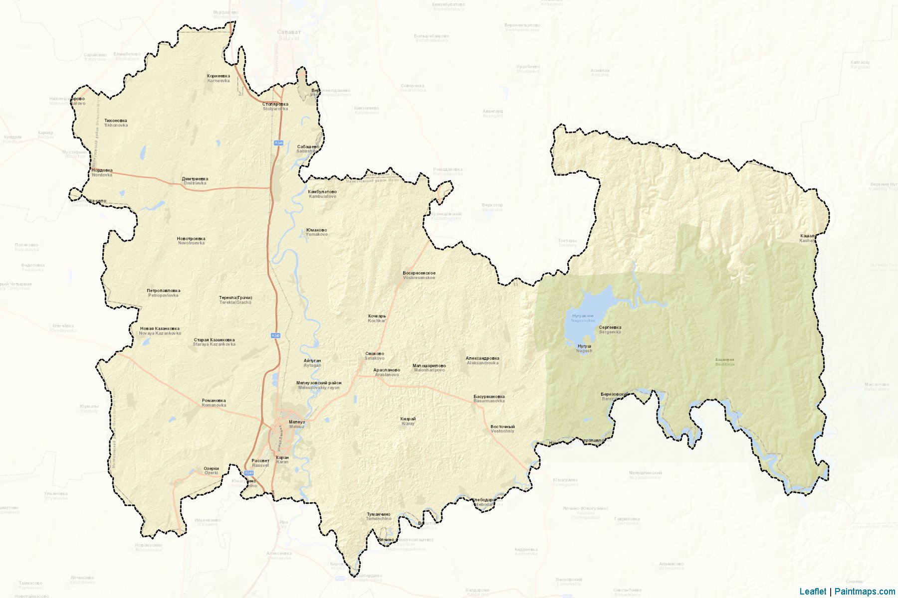 Muestras de recorte de mapas Meleuzovskiy (Bashkortostan)-2