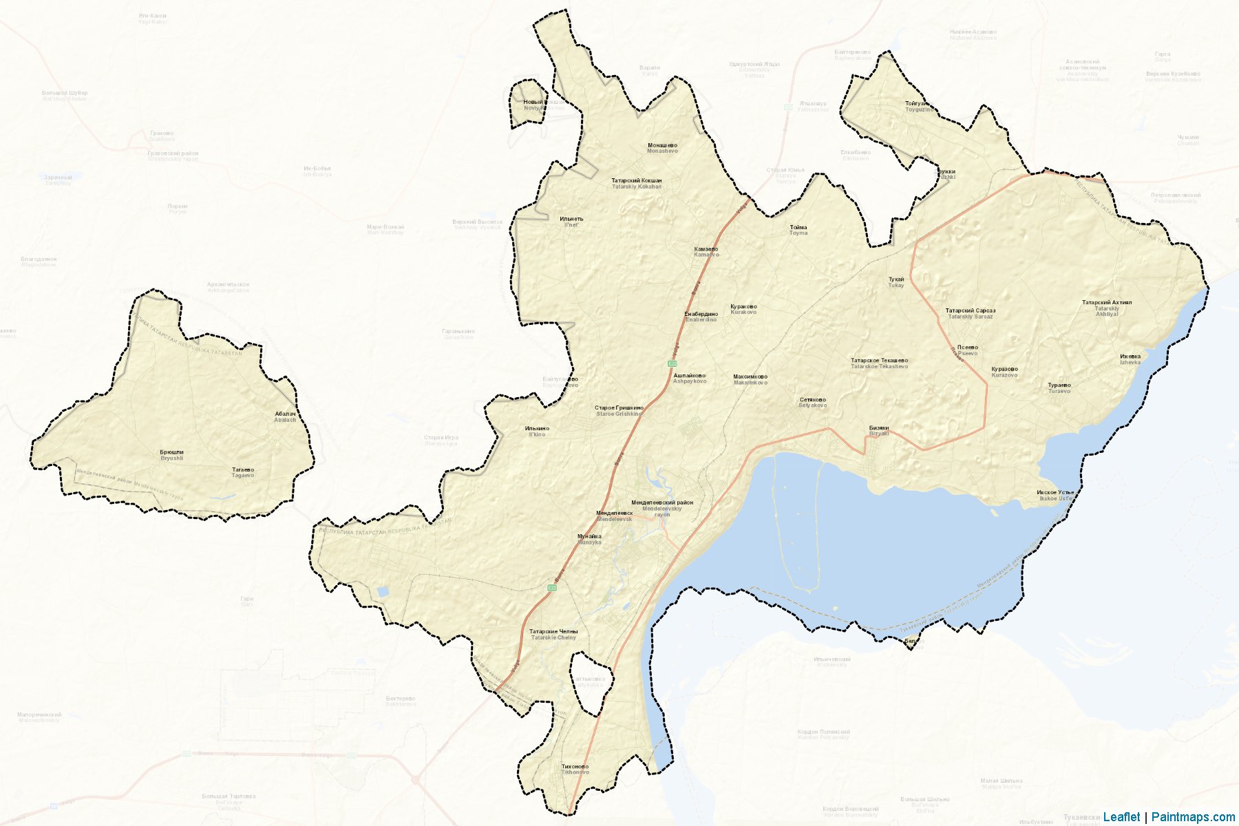 Mendeleevskiy (Tatarstan) Map Cropping Samples-2