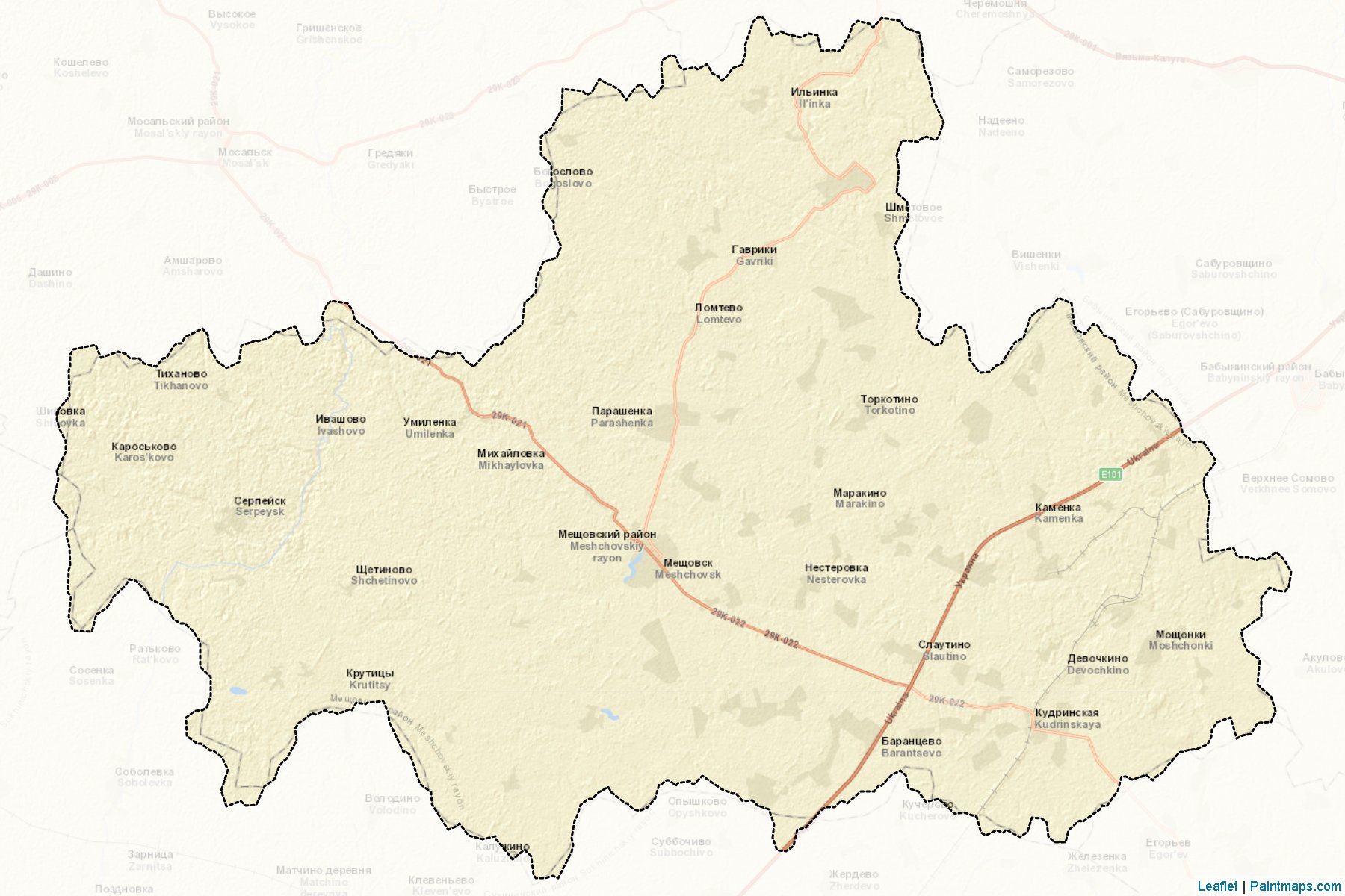 Meshhovskiy (Kaluga) Map Cropping Samples-2