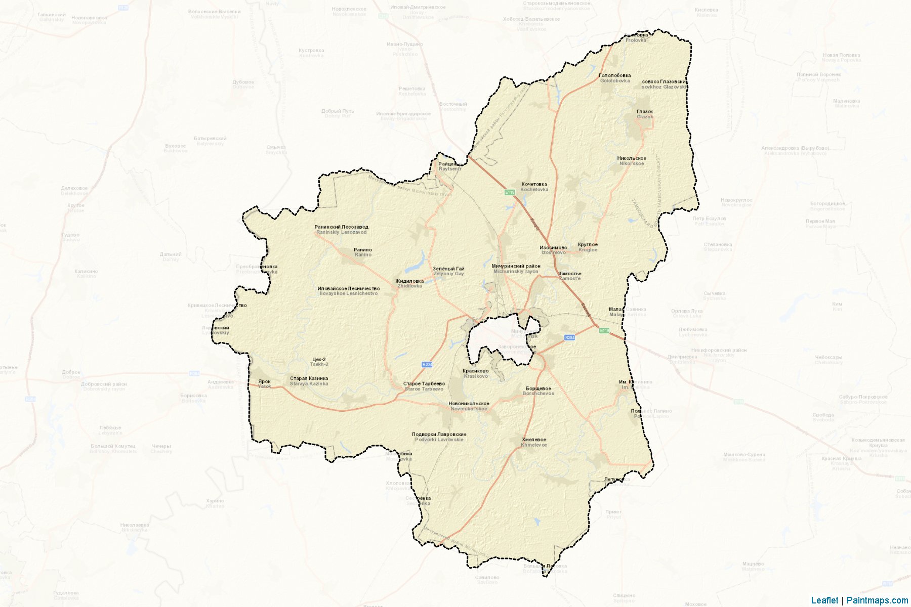 Michurinskiy (Tambov) Map Cropping Samples-2