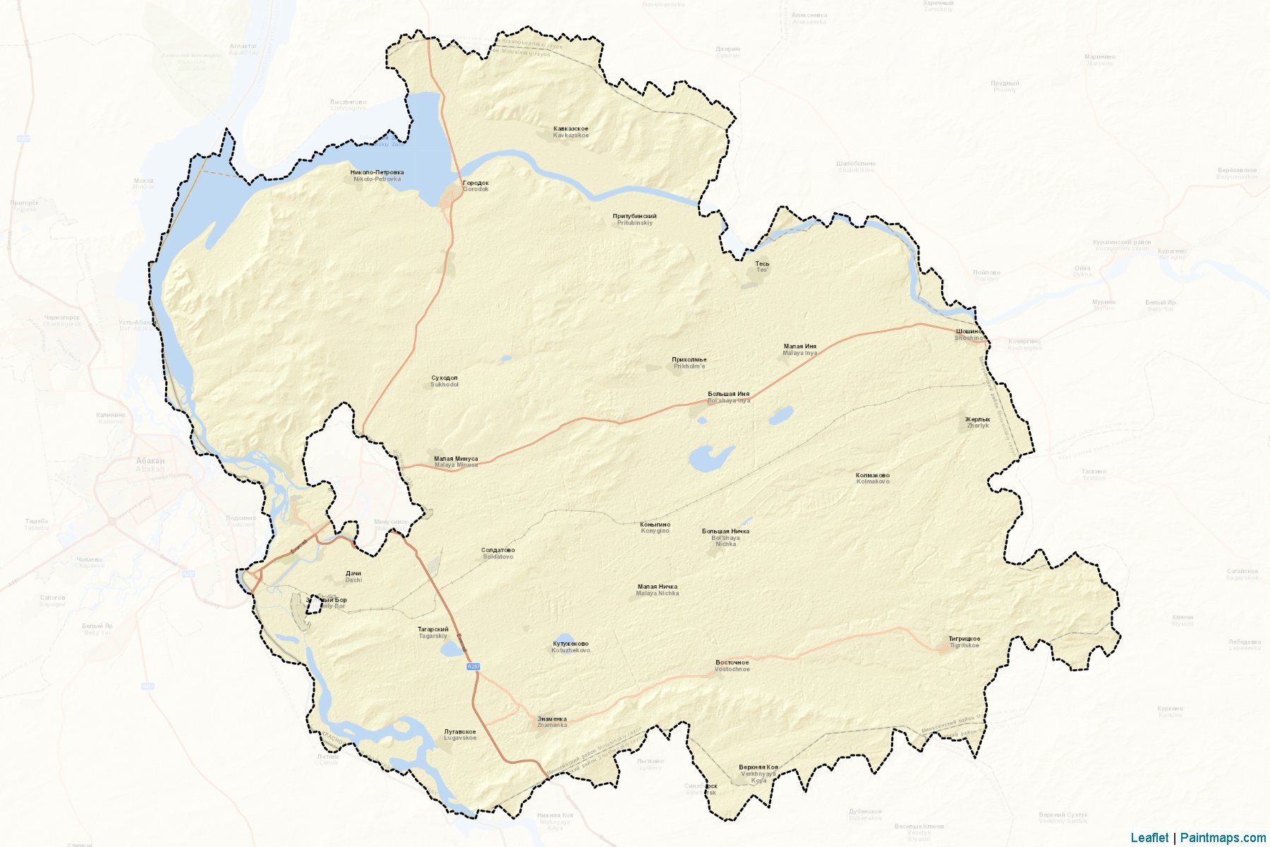 Minusinskiy (Krasnoyarsk) Map Cropping Samples-2