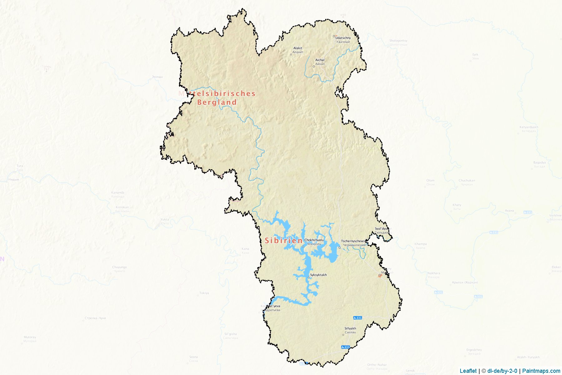 Muestras de recorte de mapas Mirninskiy (Sakha)-1