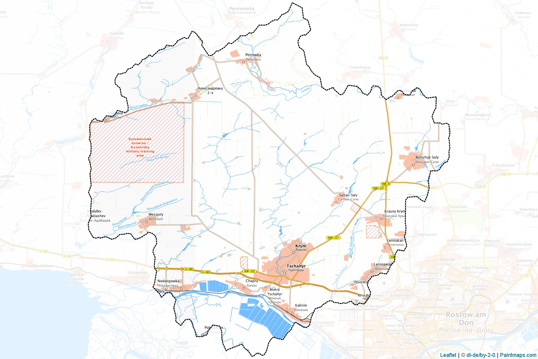 Muestras de recorte de mapas Mjasnikovskiy (Rostov)-1