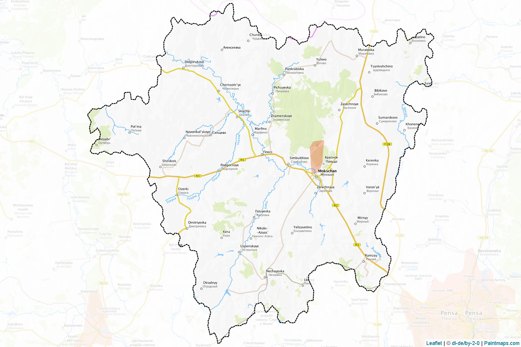 Muestras de recorte de mapas Mokshanskiy (Penza)-1