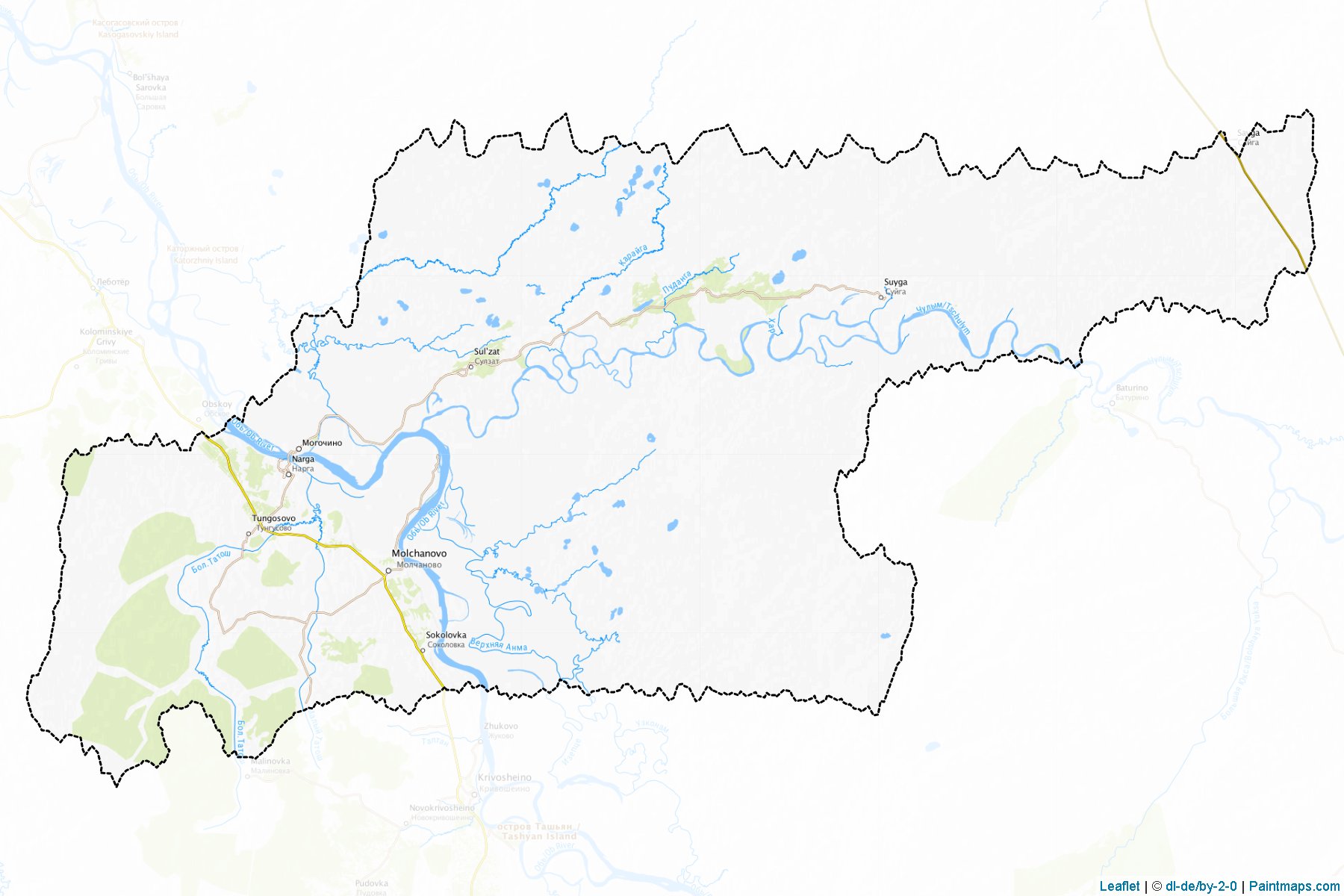 Muestras de recorte de mapas Molchanovskiy (Tomsk)-1