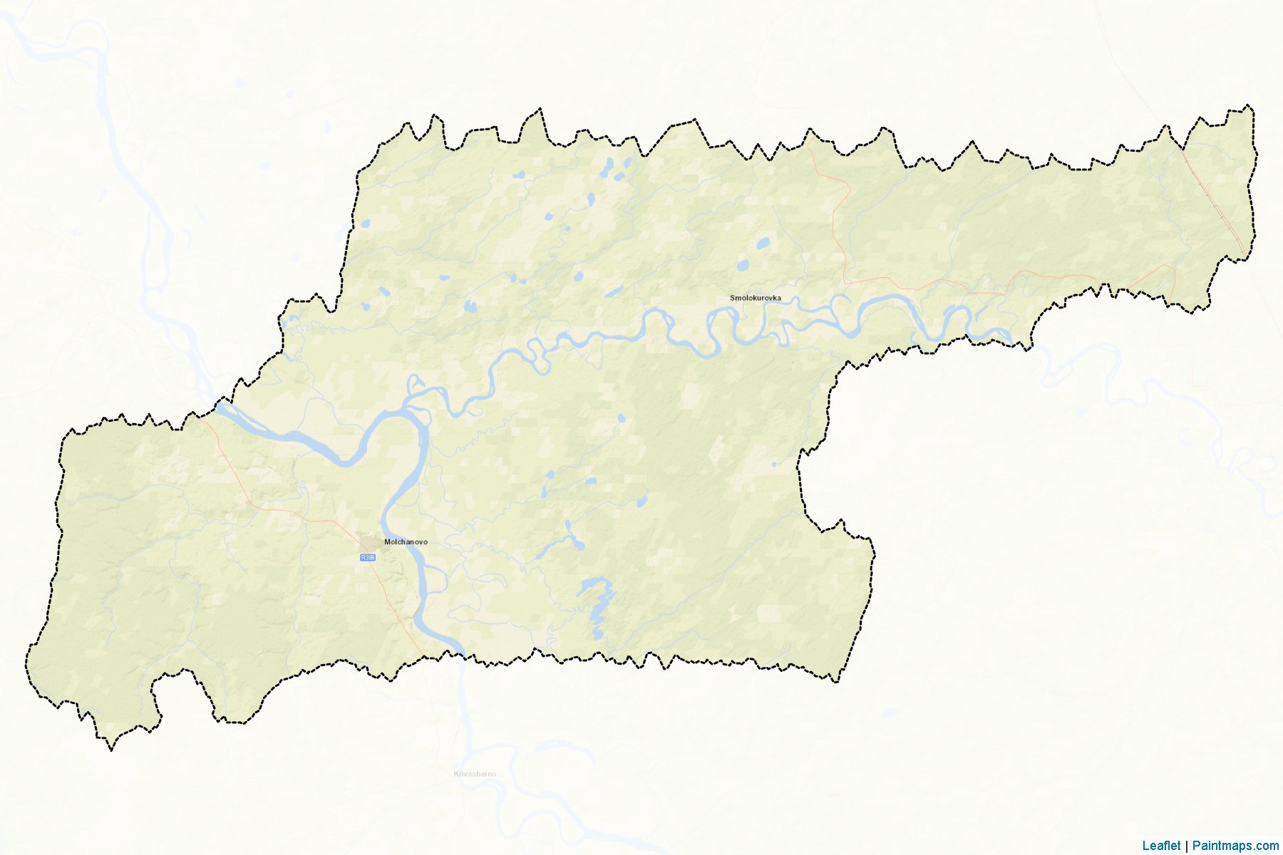 Muestras de recorte de mapas Molchanovskiy (Tomsk)-2