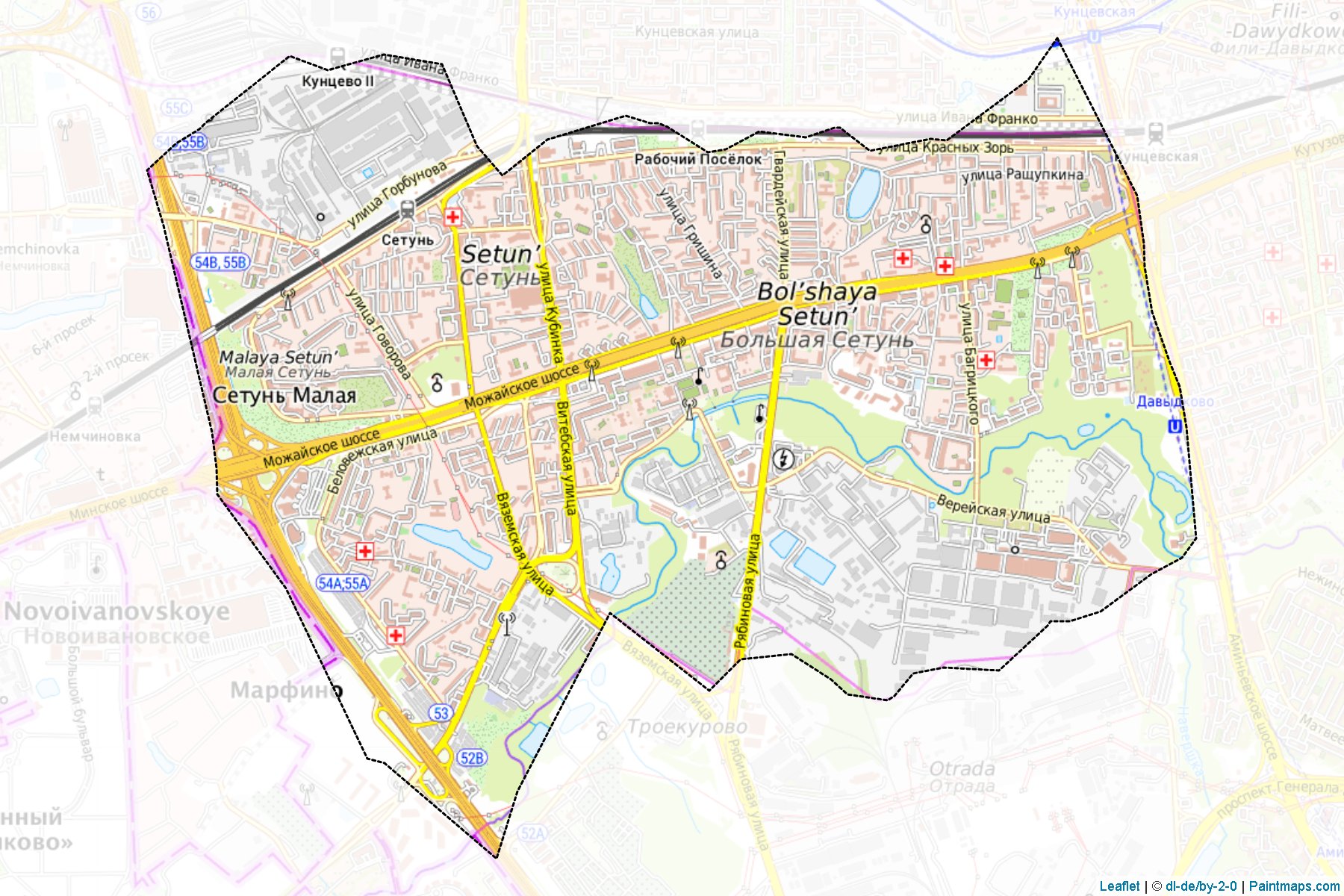 Mozhajskiy (Moscow City) Map Cropping Samples-1