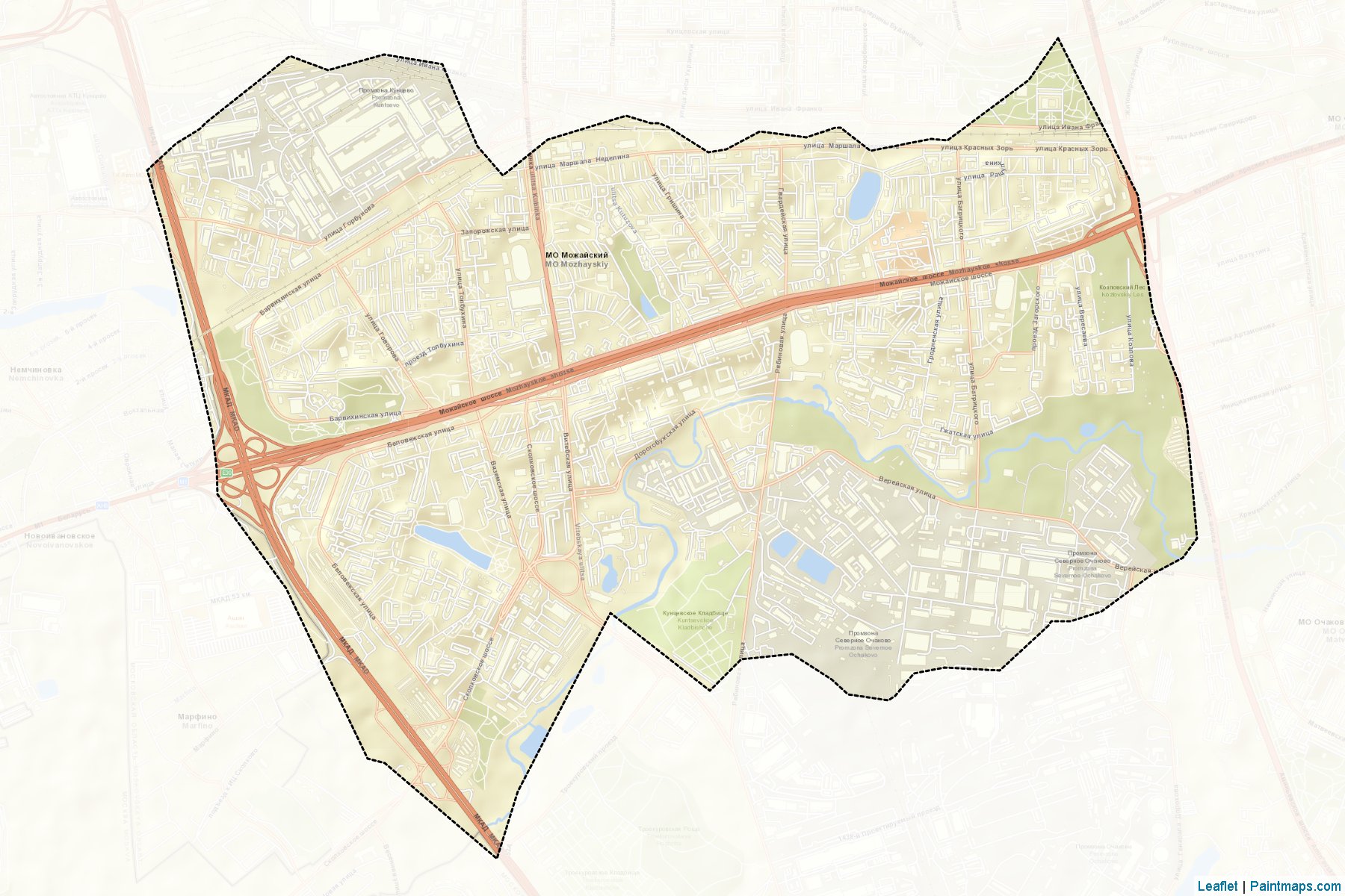 Mozhajskiy (Moscow City) Map Cropping Samples-2