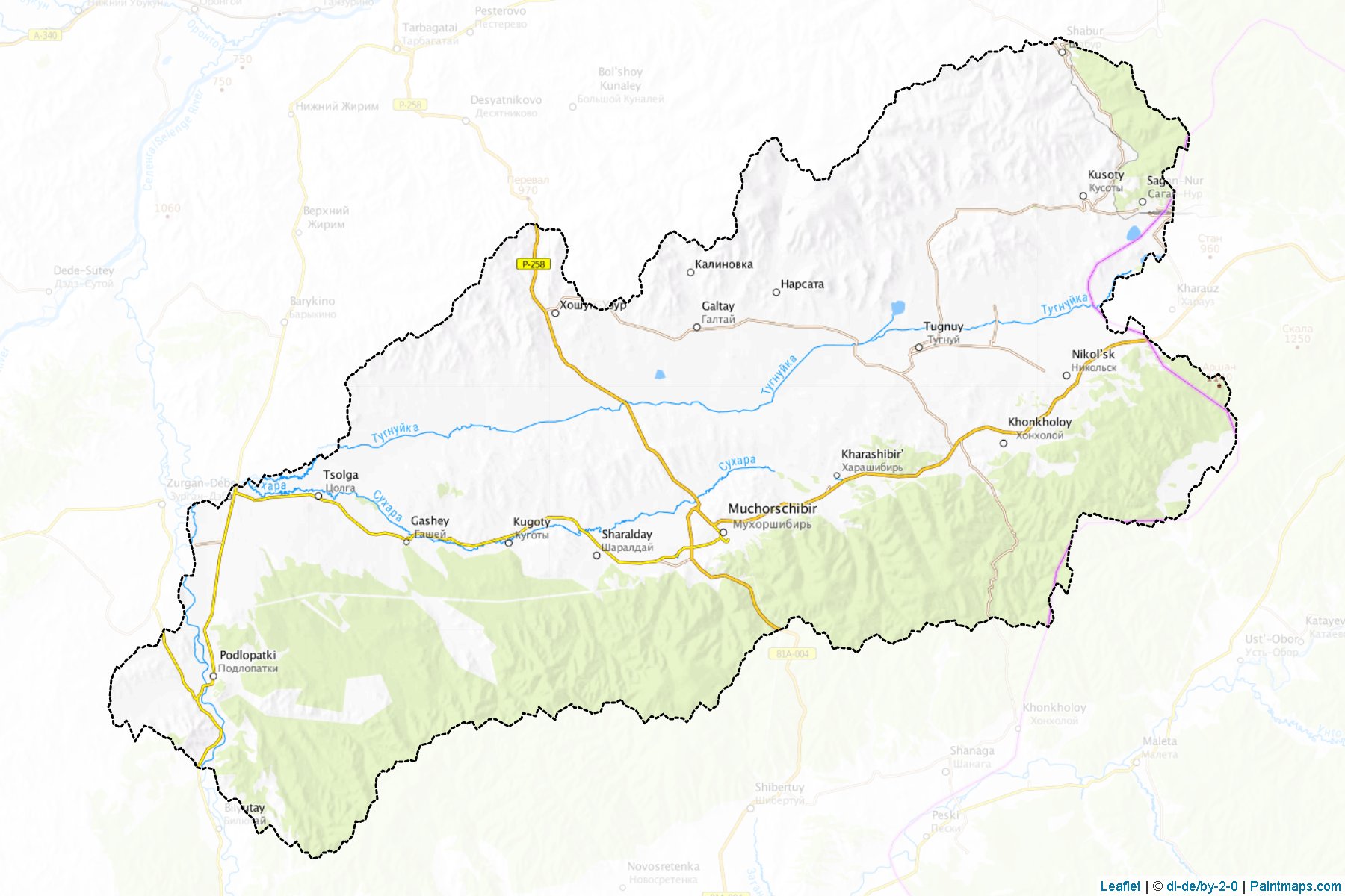 Mukhorshibirskiy (Buryat) Map Cropping Samples-1