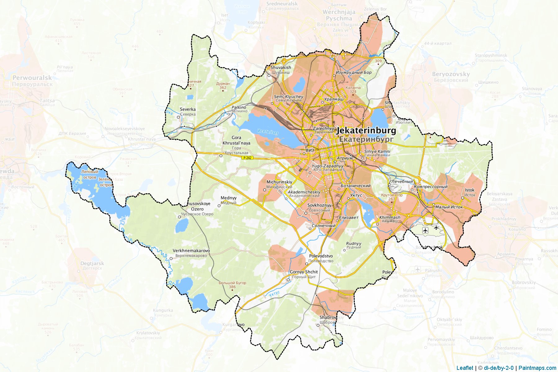 Ekaterinburg (Sverdlovsk) Map Cropping Samples-1