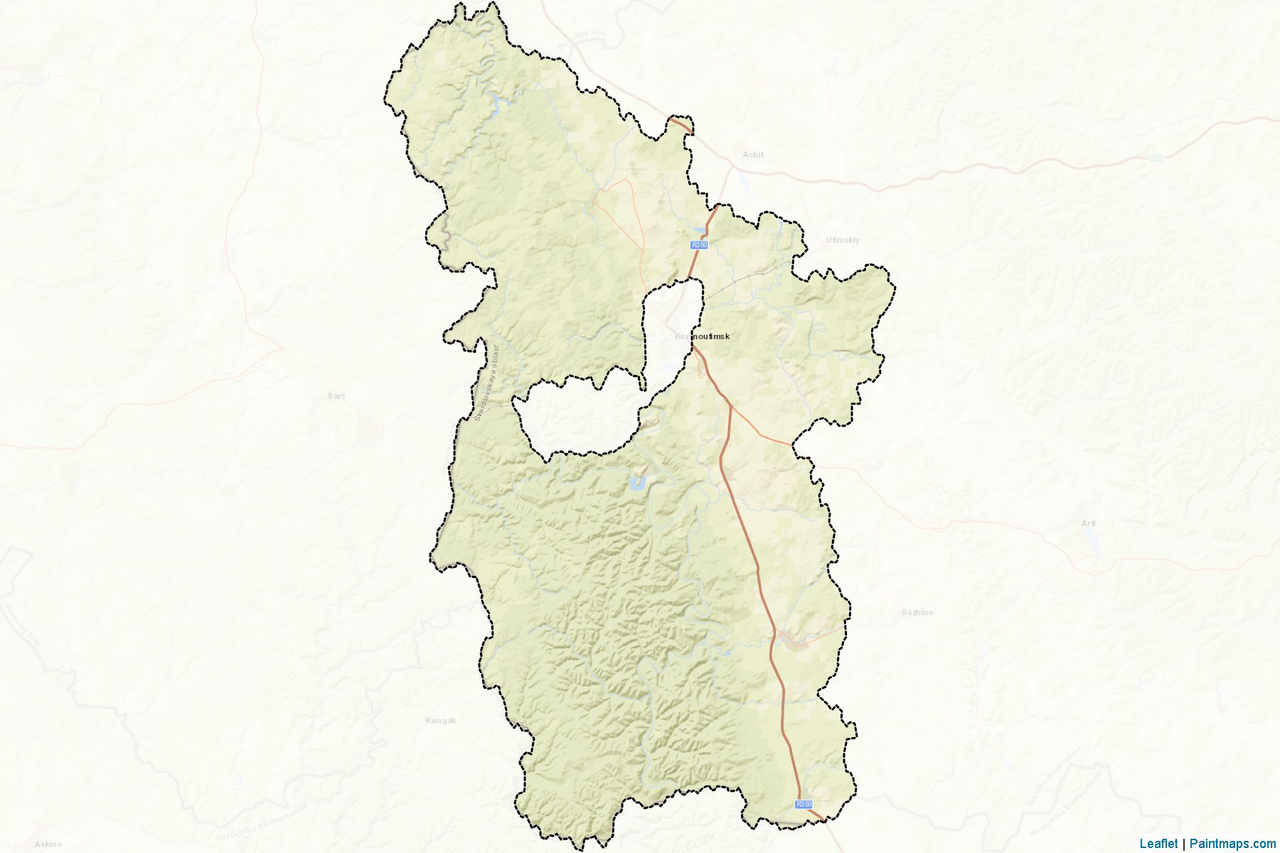 Krasnoufimskiy (Sverdlovsk) Map Cropping Samples-2