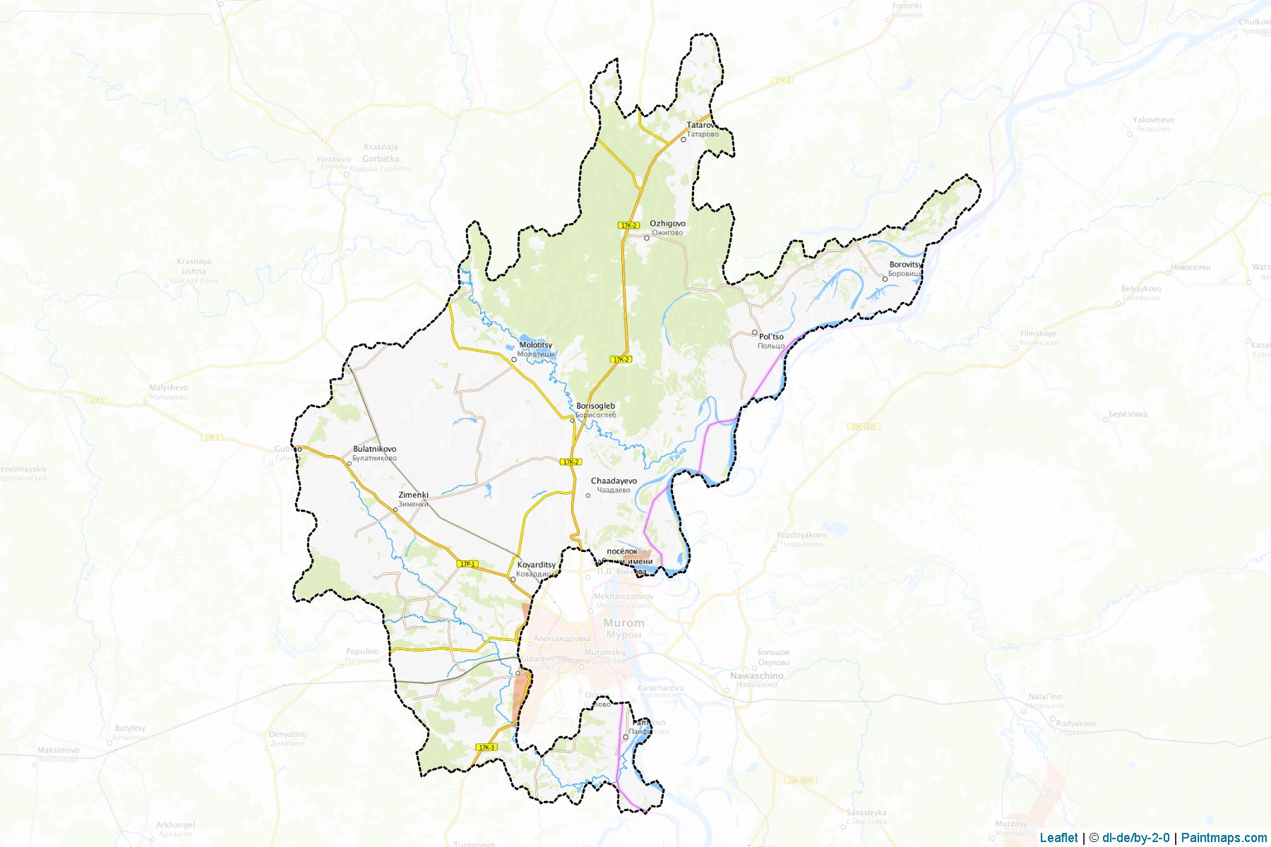 Muestras de recorte de mapas Muromskiy (Vladimir)-1