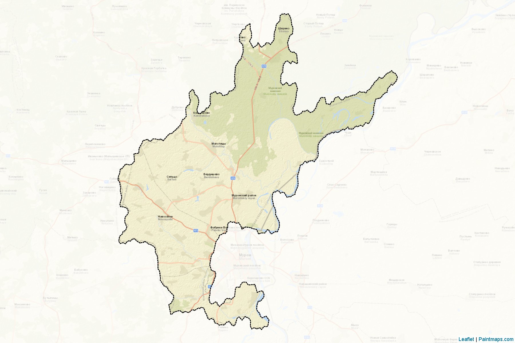 Muestras de recorte de mapas Muromskiy (Vladimir)-2