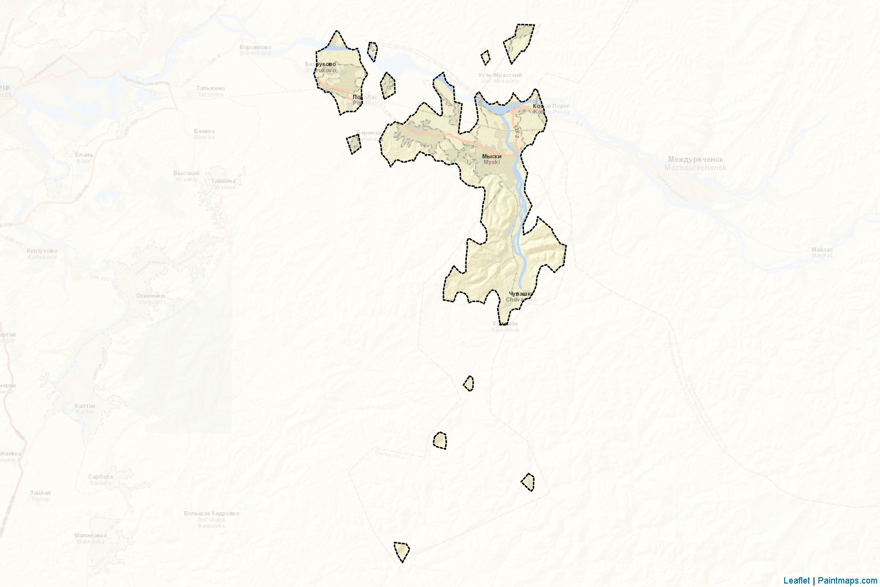 Myski (Kemerovo) Map Cropping Samples-2