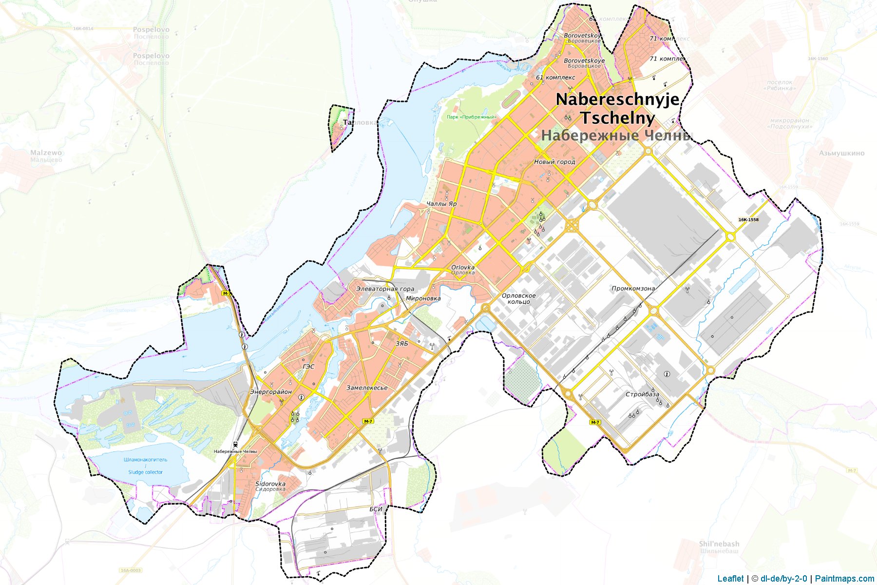 Naberezhnye Chelny (Tatarstan) Map Cropping Samples-1