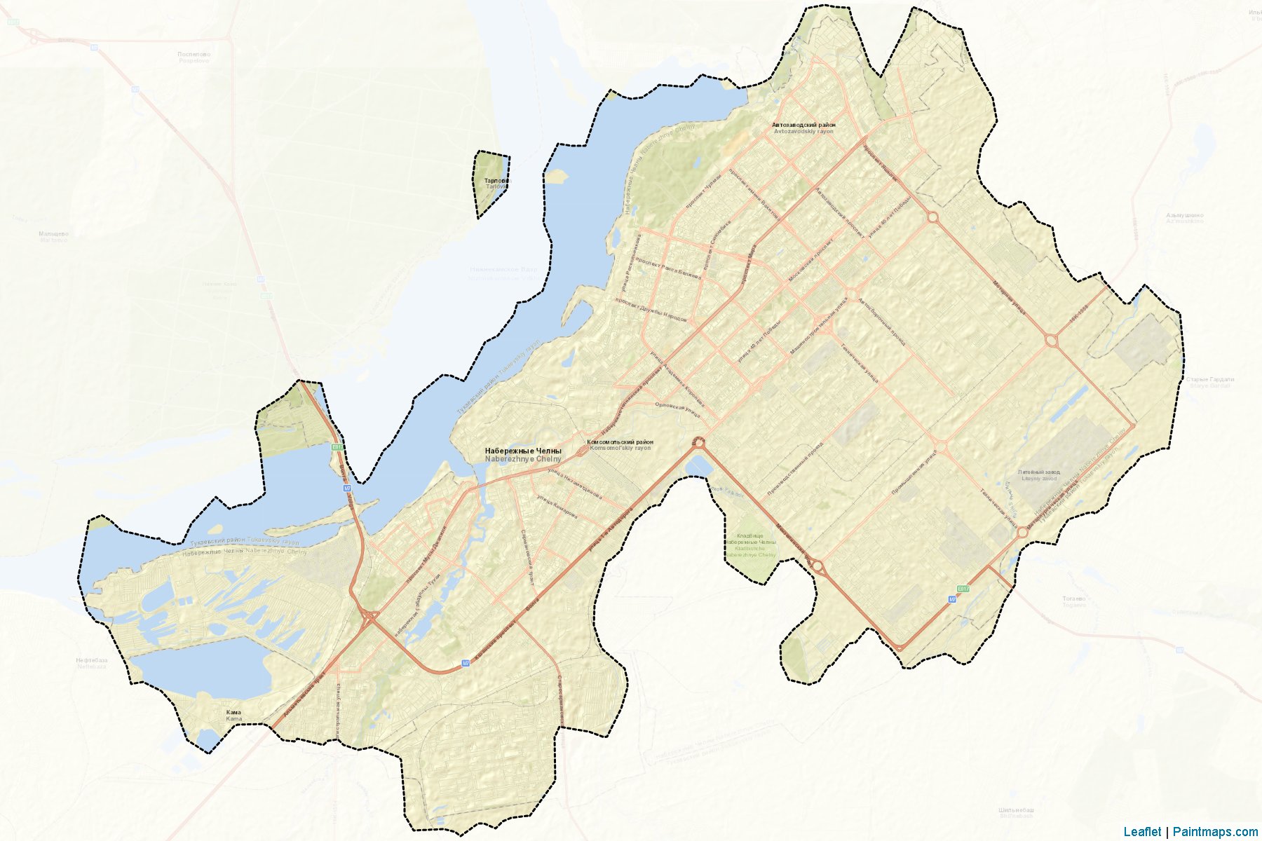 Naberezhnye Chelny (Tatarstan) Map Cropping Samples-2