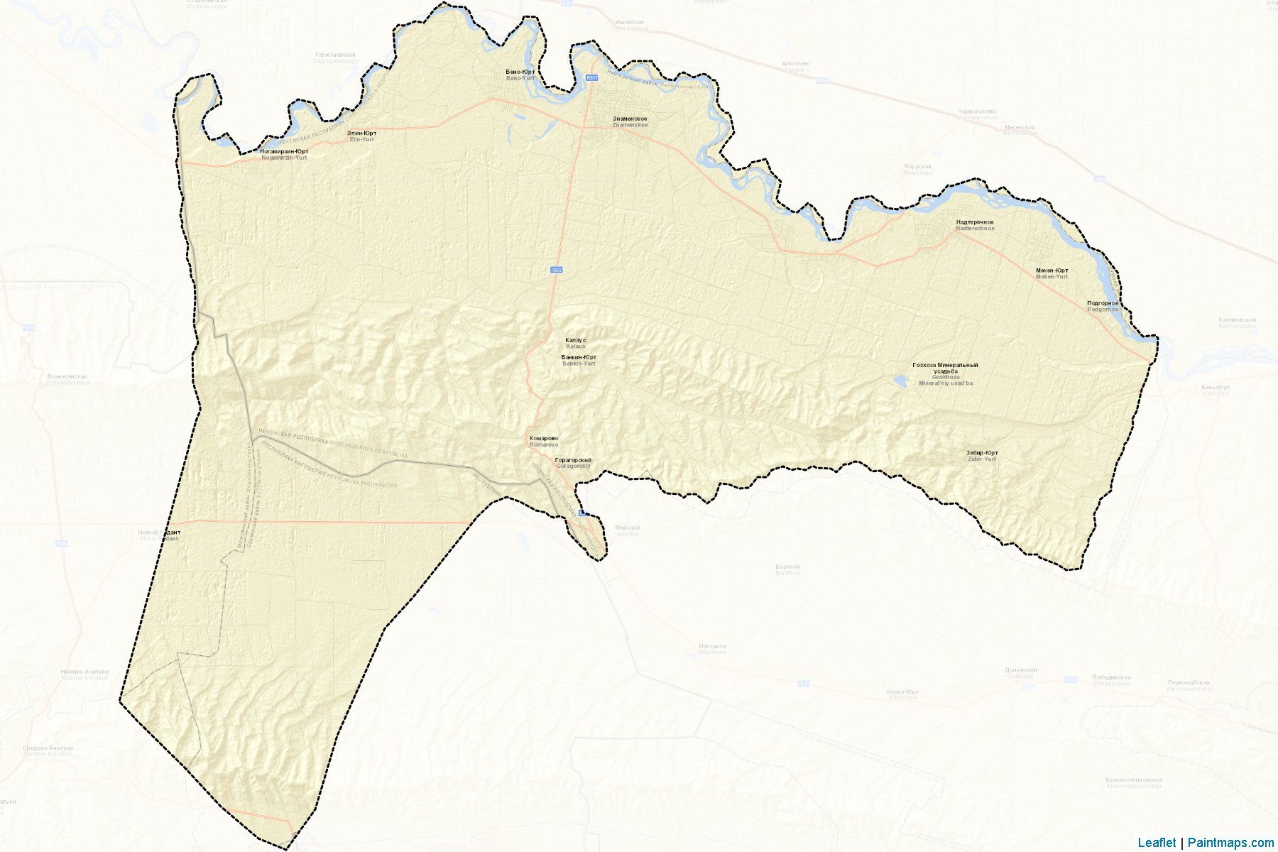 Nadterechnyj (Çeçenistan) Haritası Örnekleri-2