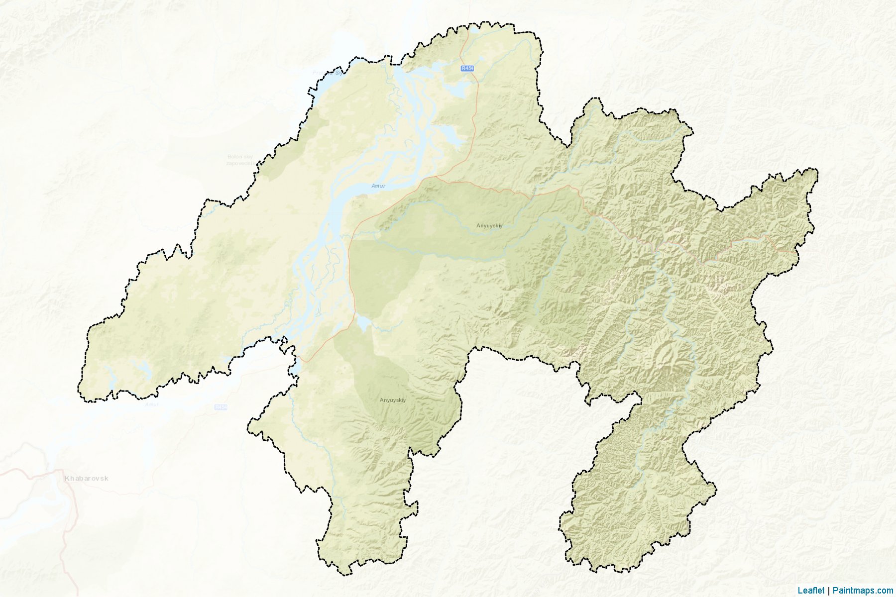 Muestras de recorte de mapas Nanajskiy (Khabarovsk)-2