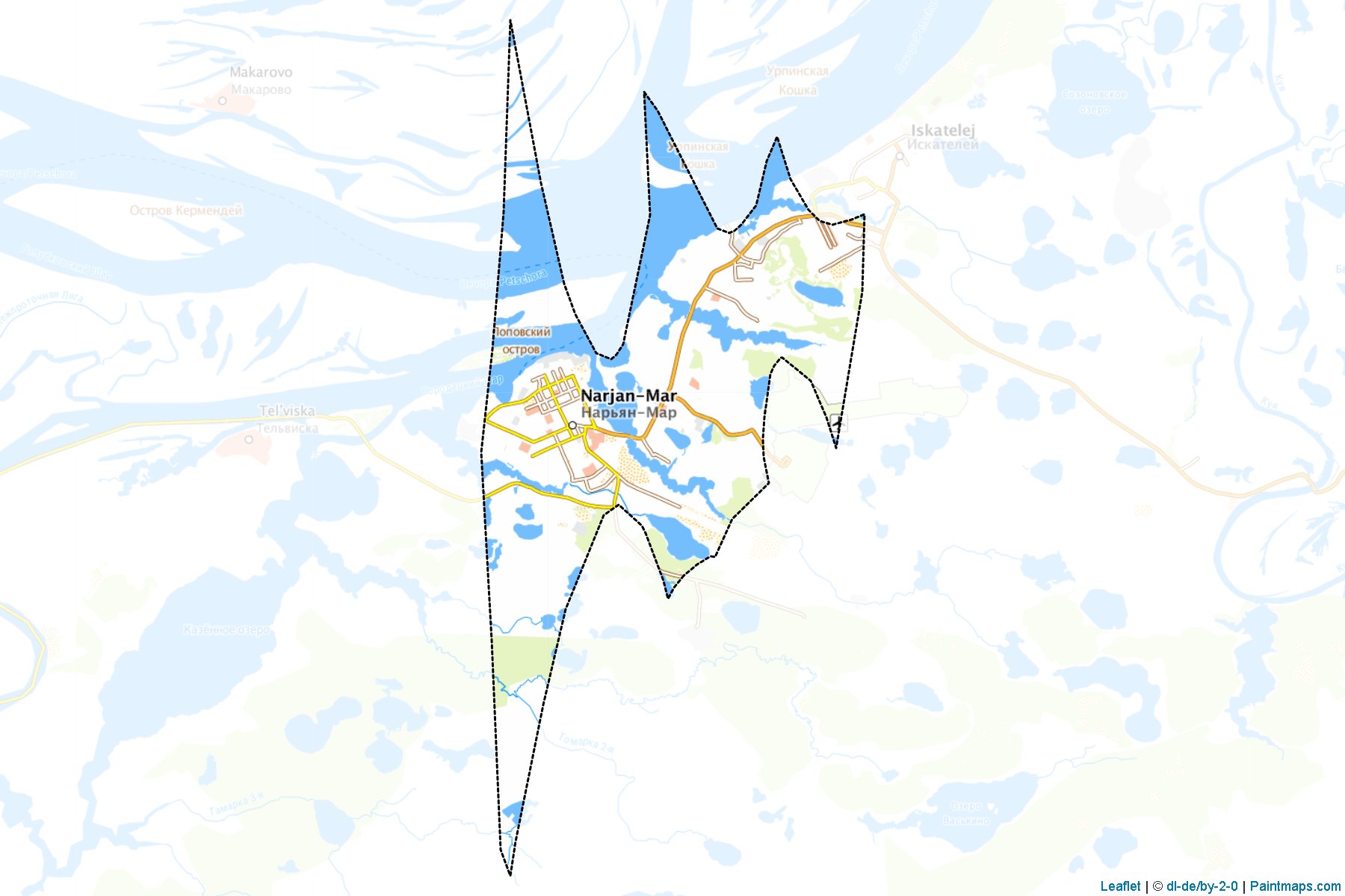 Nar'jan-Mar (Nenets) Map Cropping Samples-1