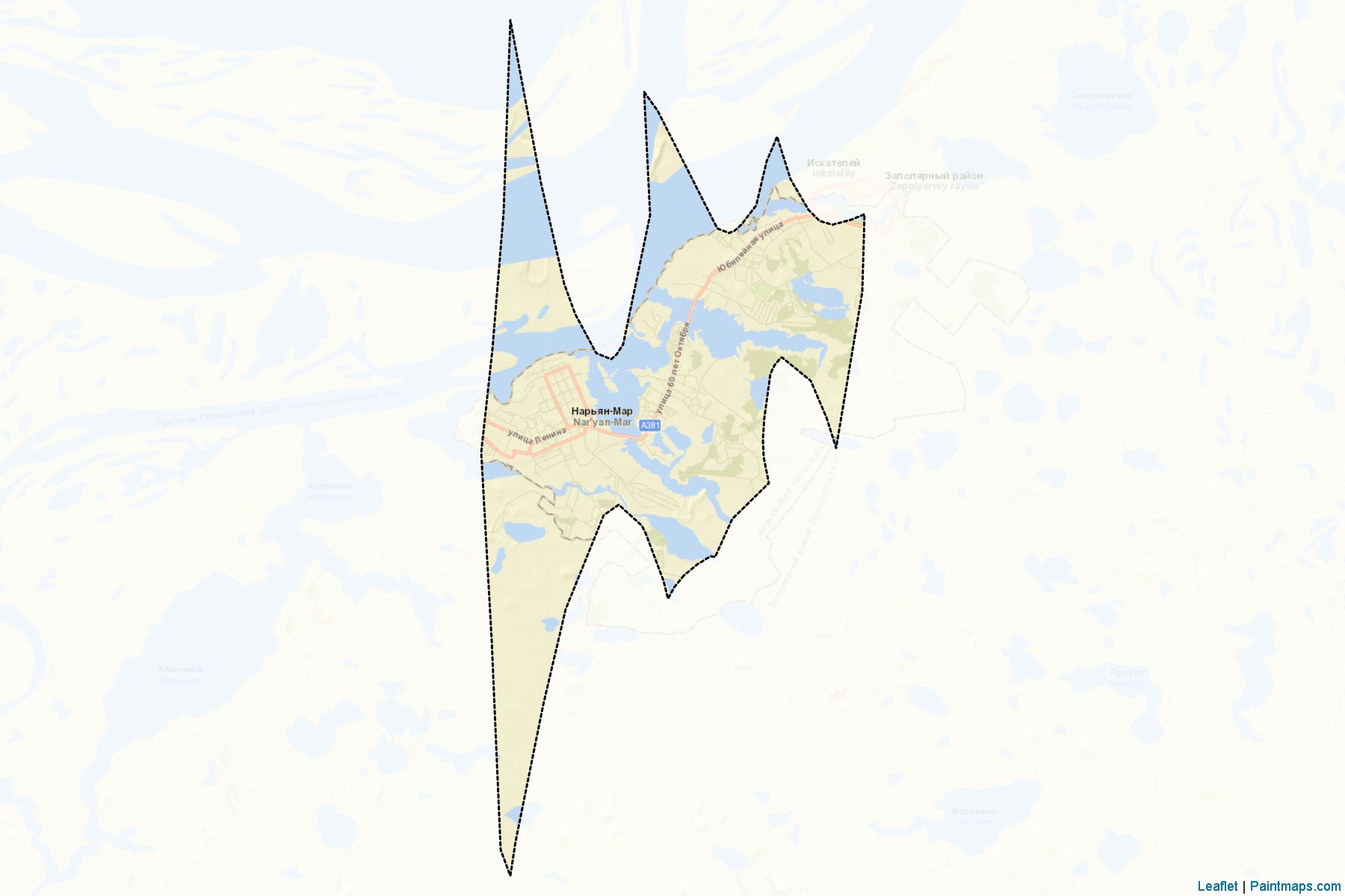 Nar'jan-Mar (Nenets) Map Cropping Samples-2