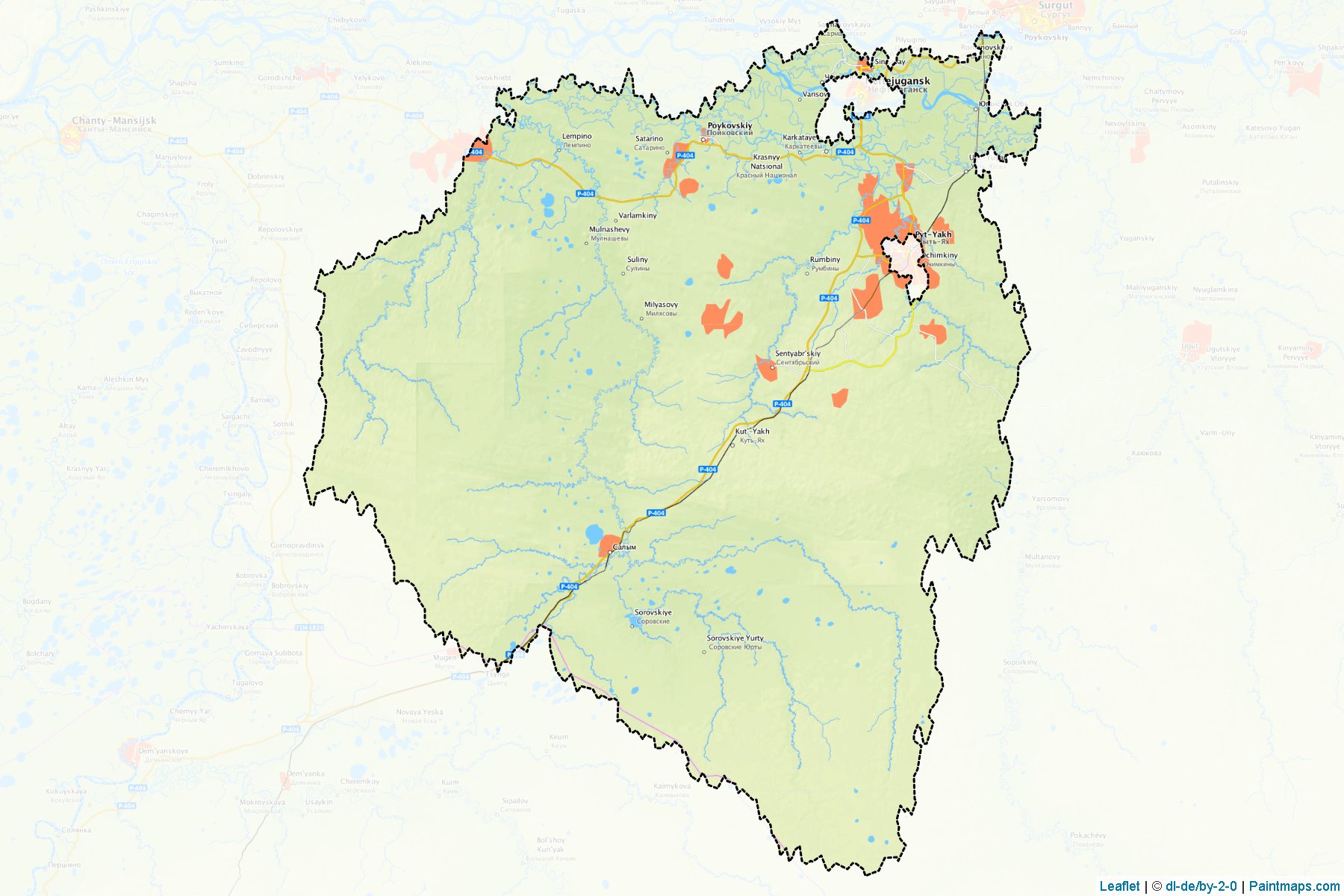 Neftejuganskiy (Khanty-Mansi) Map Cropping Samples-1