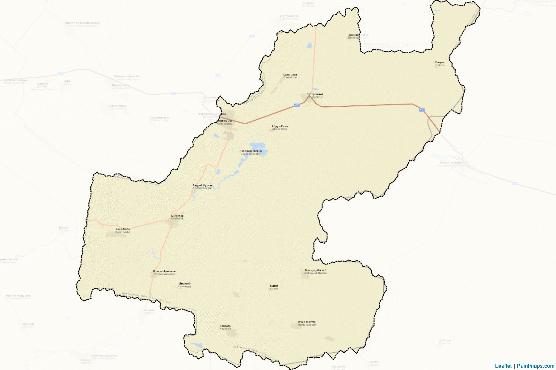 Muestras de recorte de mapas Neftekumskiy (Stavropol)-2