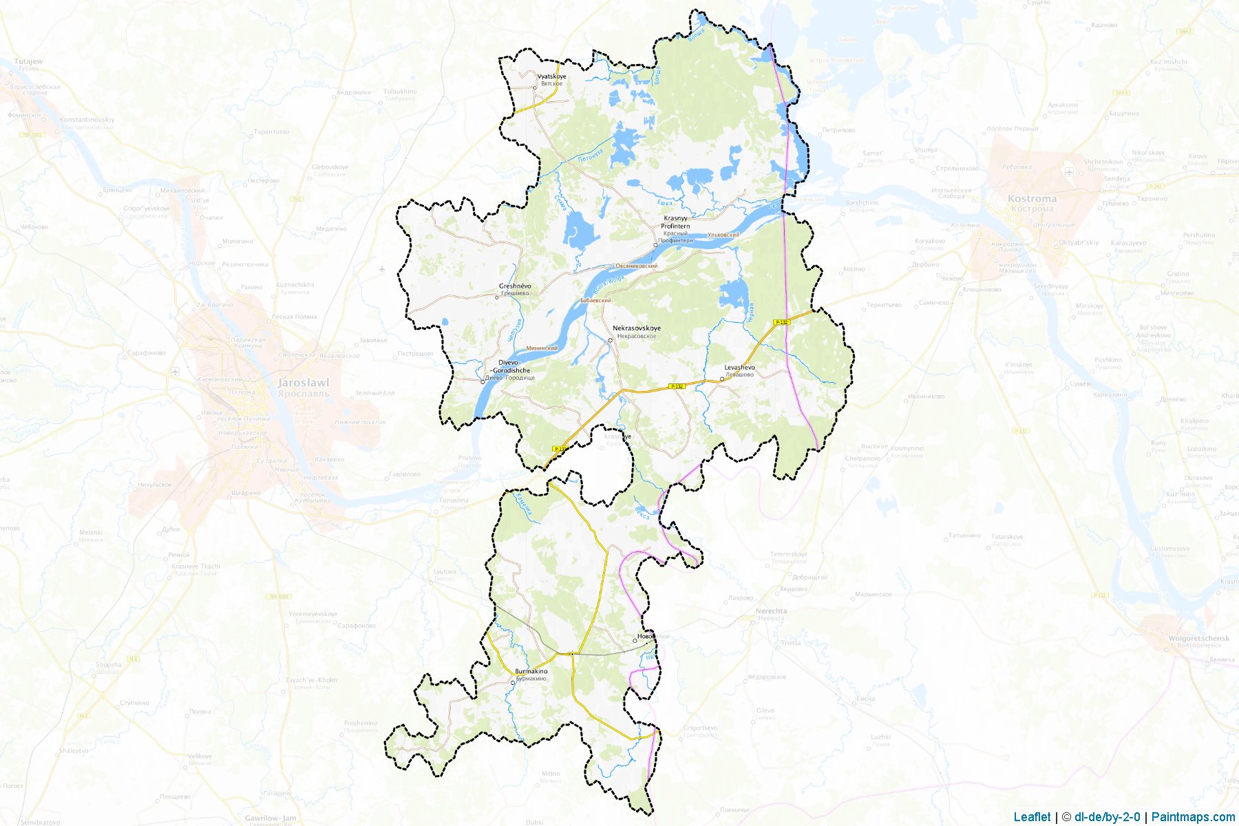 Muestras de recorte de mapas Nekrasovskiy (Yaroslavl)-1