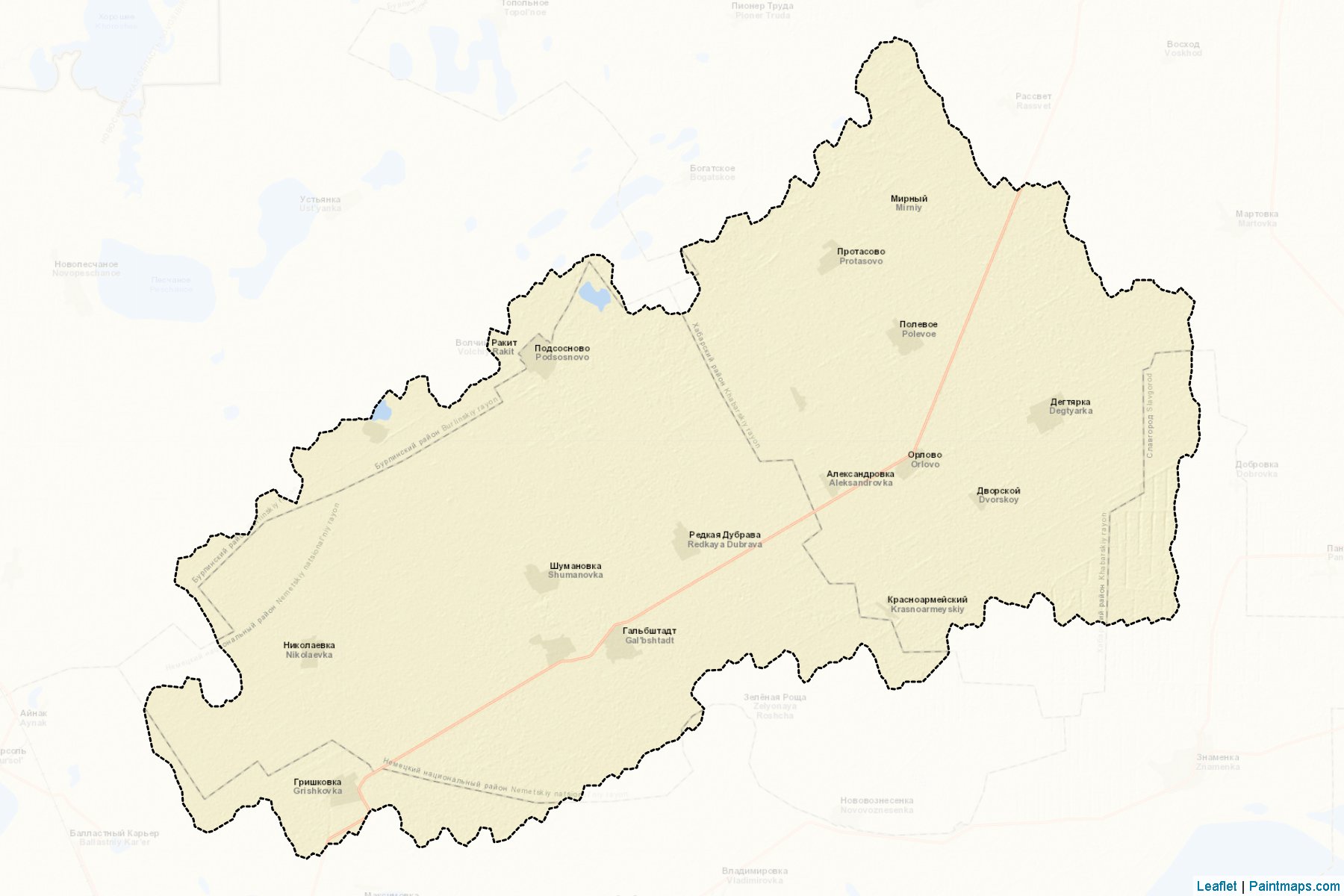 Nemeckij Nacional'nyj (Altai) Map Cropping Samples-2