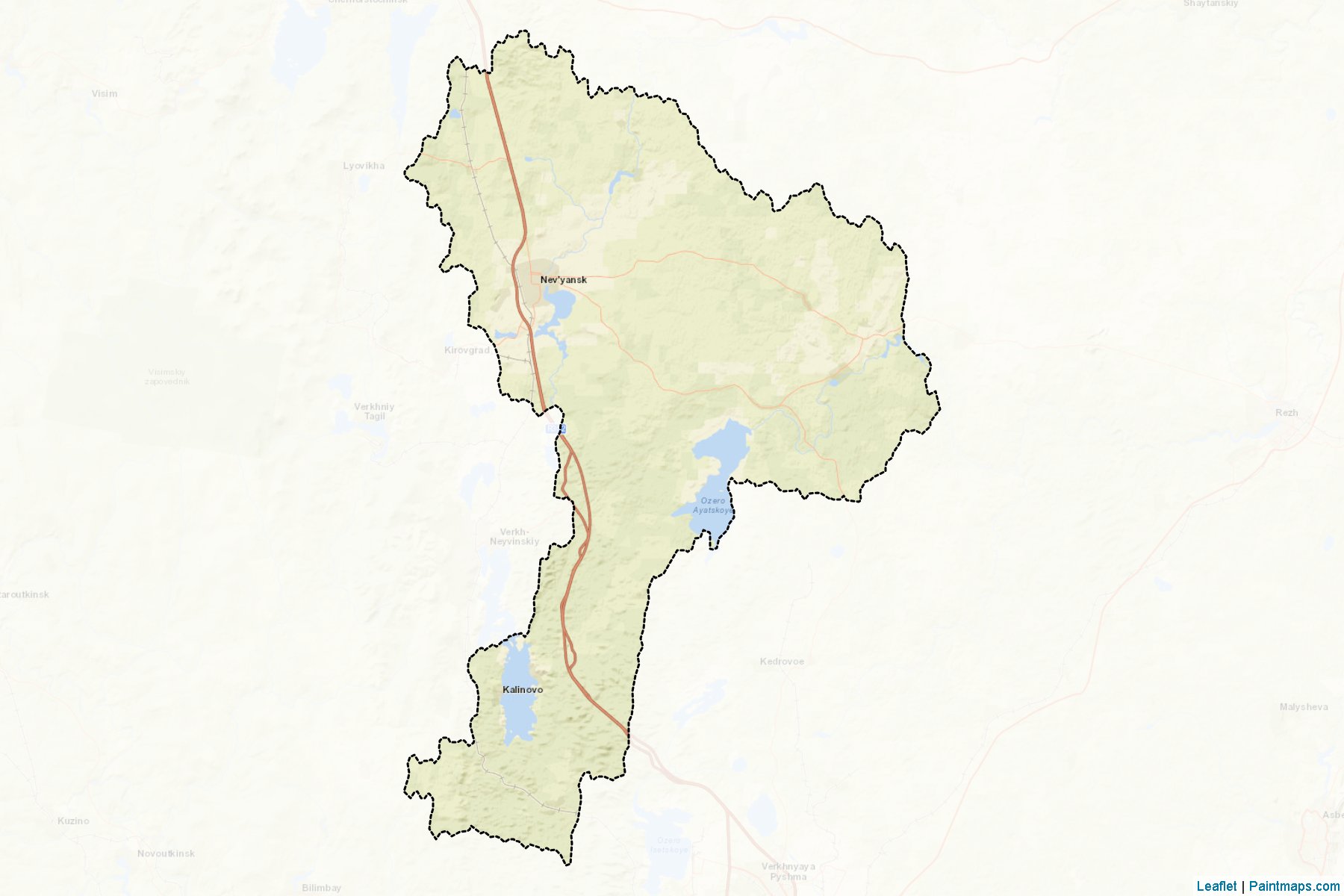 Nev'janskiy (Sverdlovsk) Map Cropping Samples-2