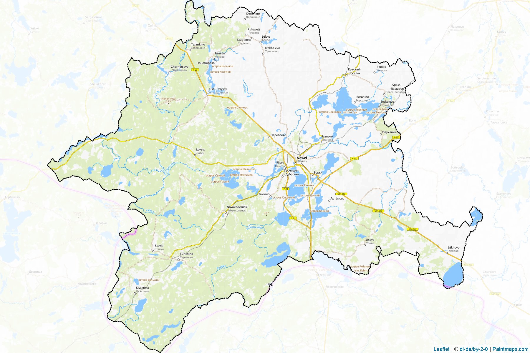 Muestras de recorte de mapas Nevel'skiy (Pskov)-1