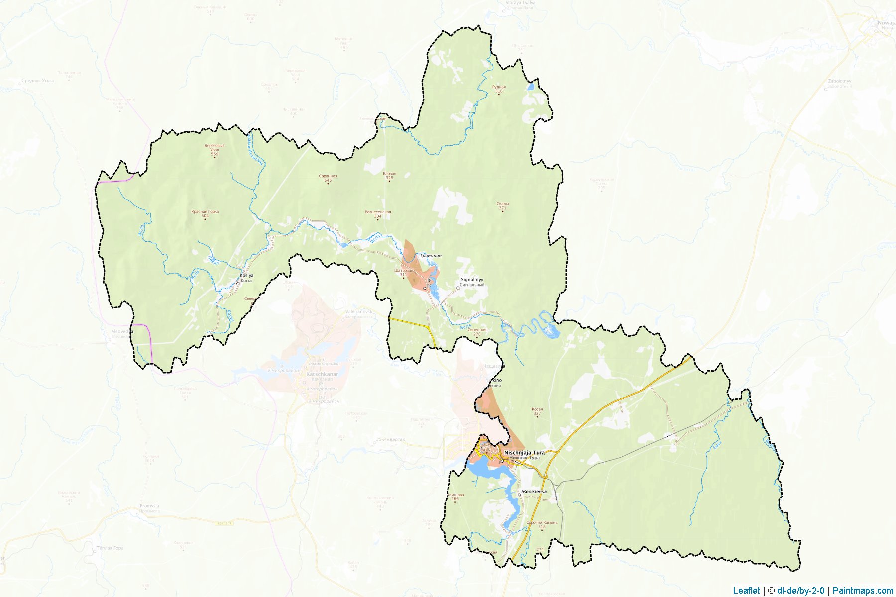 Nizhneturinskiy (Sverdlovsk) Haritası Örnekleri-1