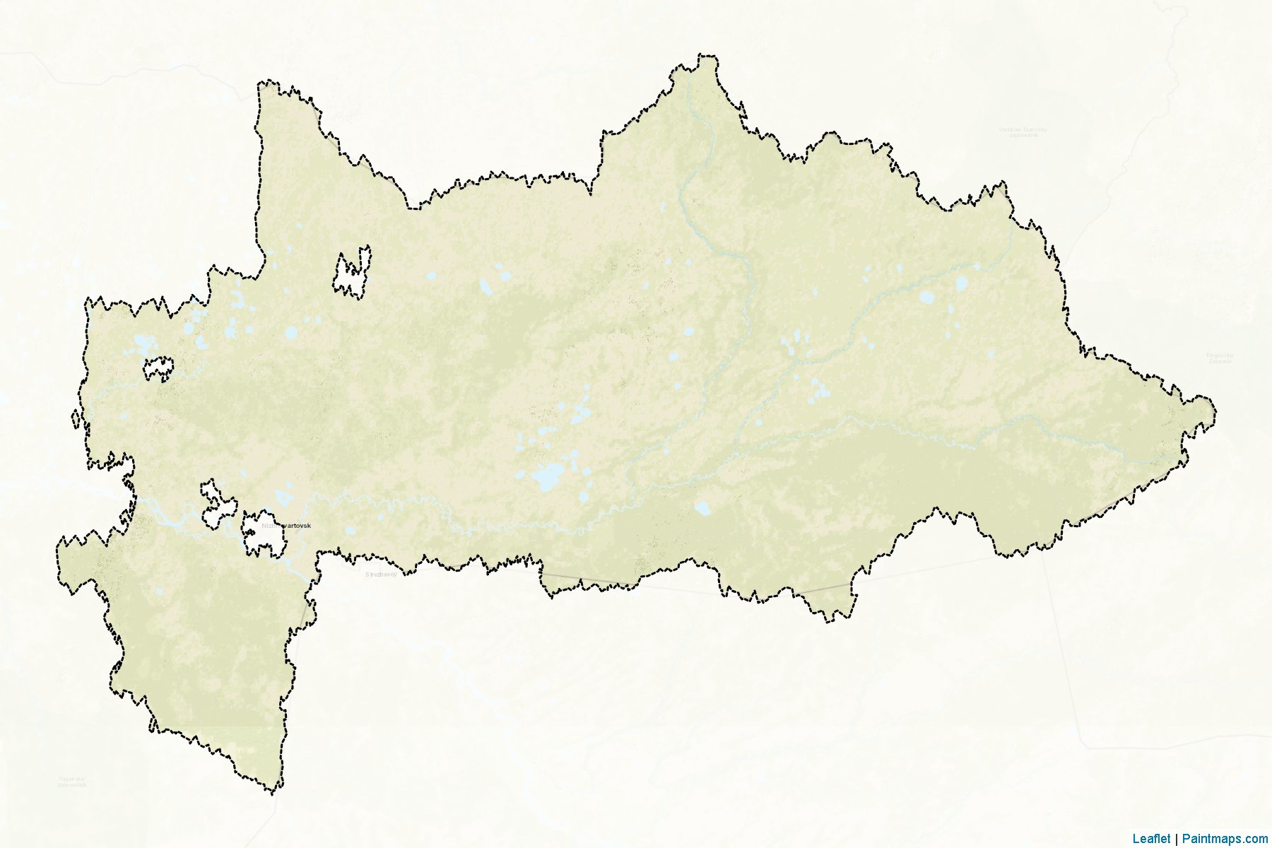 Muestras de recorte de mapas Nizhnevartovskiy (Khanty-Mansi)-2