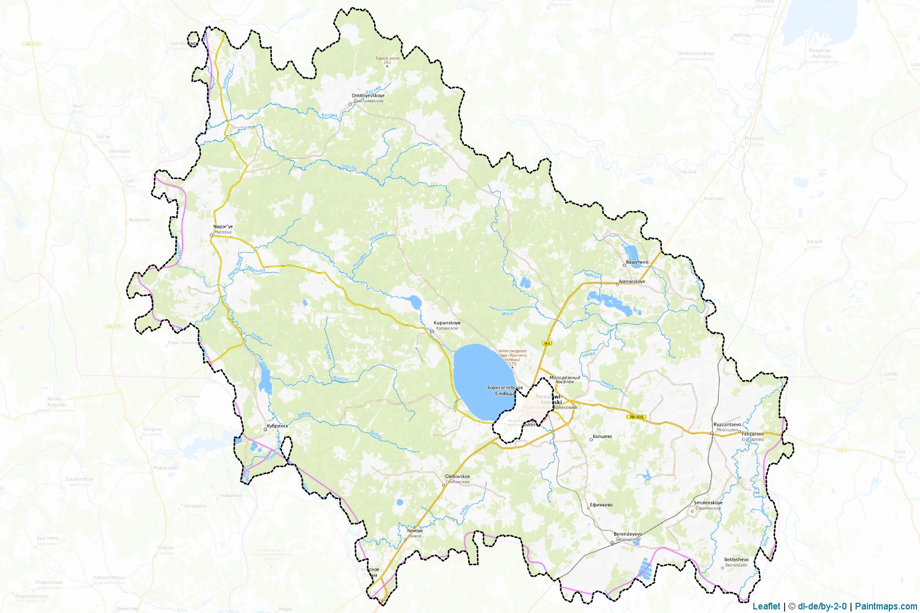 Muestras de recorte de mapas Pereslavskiy (Yaroslavl)-1