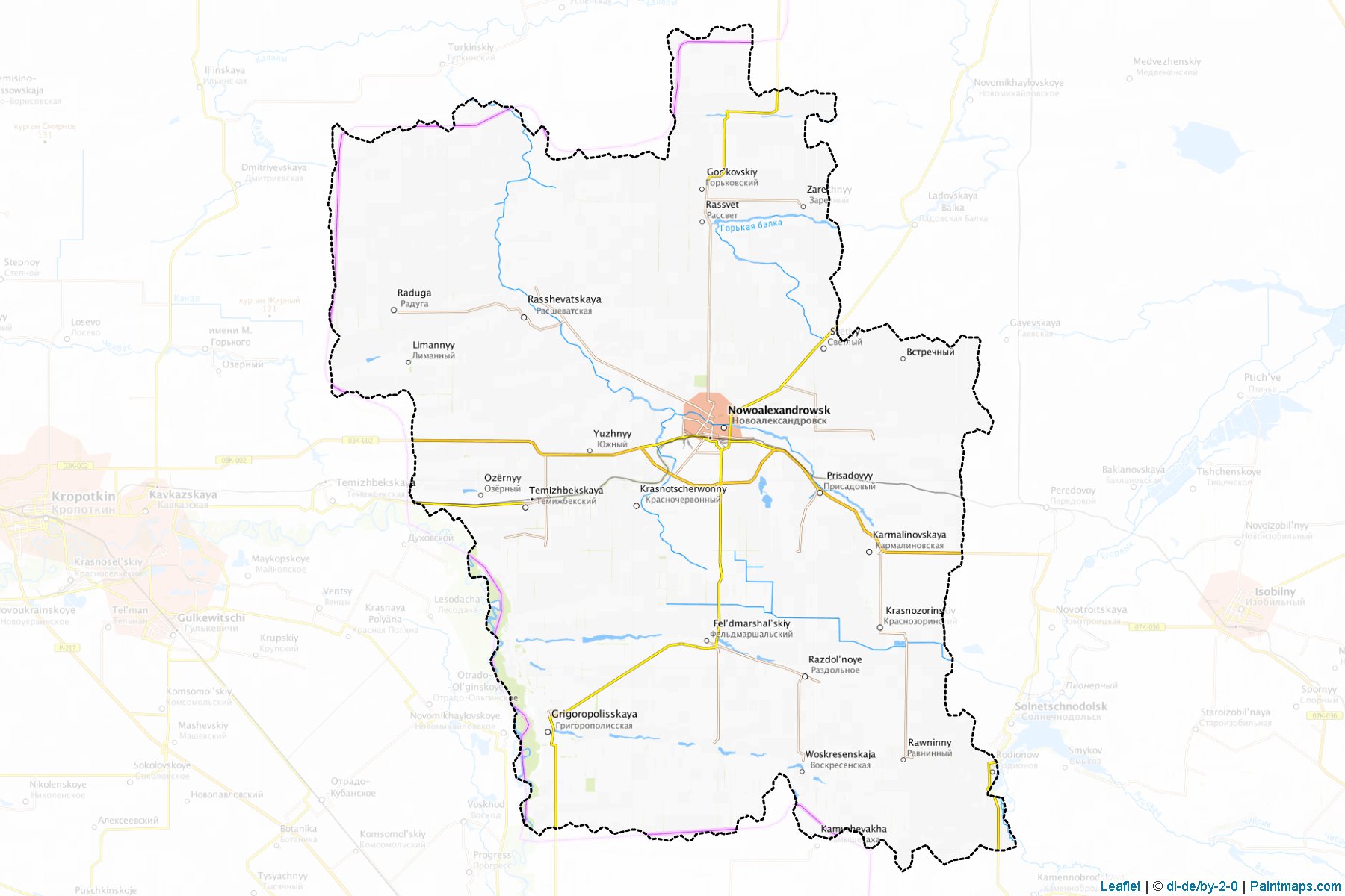 Muestras de recorte de mapas Novoaleksandrovskiy (Stavropol)-1