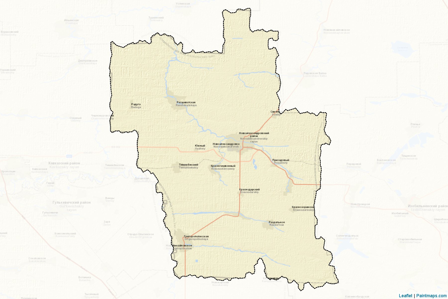 Muestras de recorte de mapas Novoaleksandrovskiy (Stavropol)-2