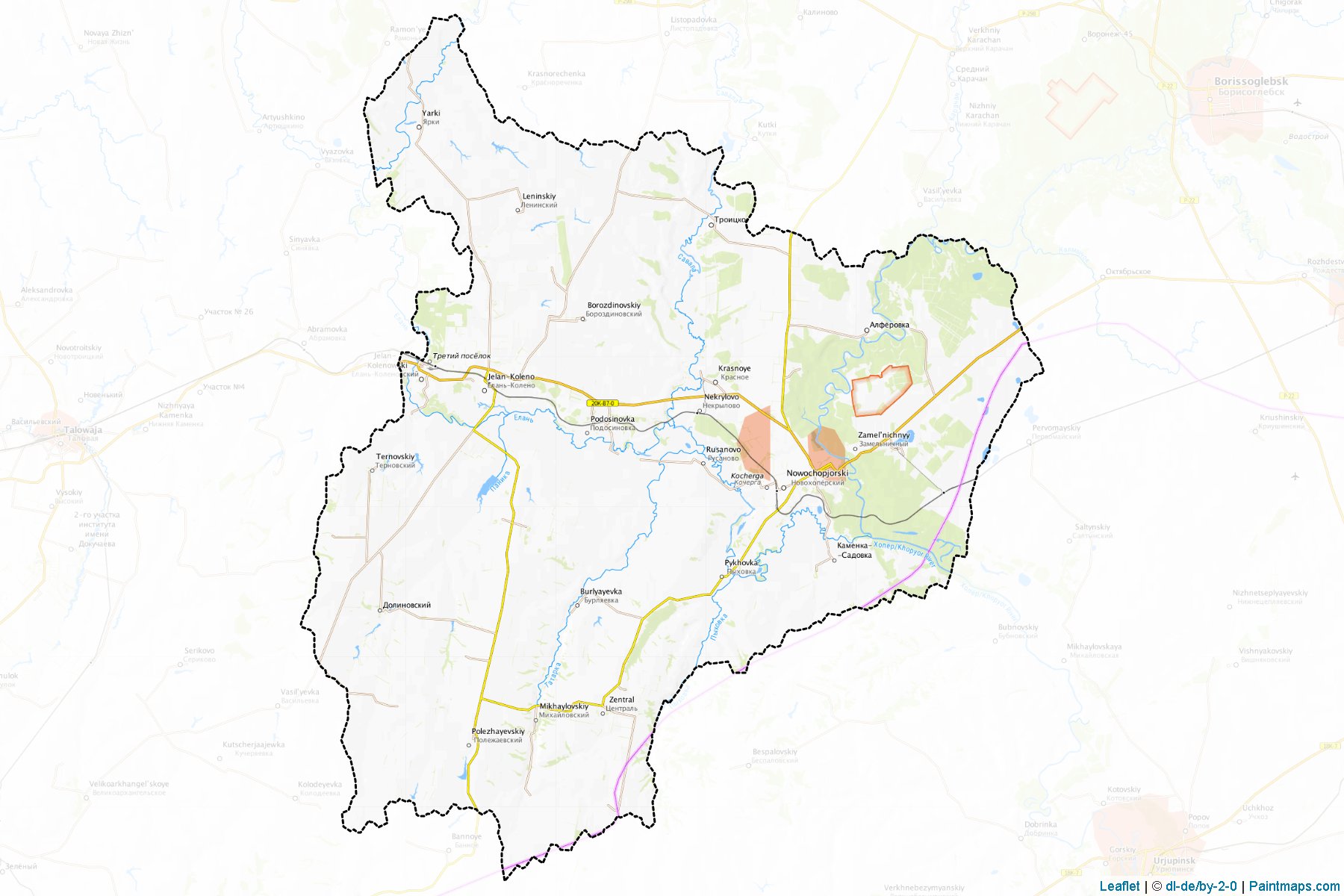 Novokhoperskiy (Voronezh) Map Cropping Samples-1