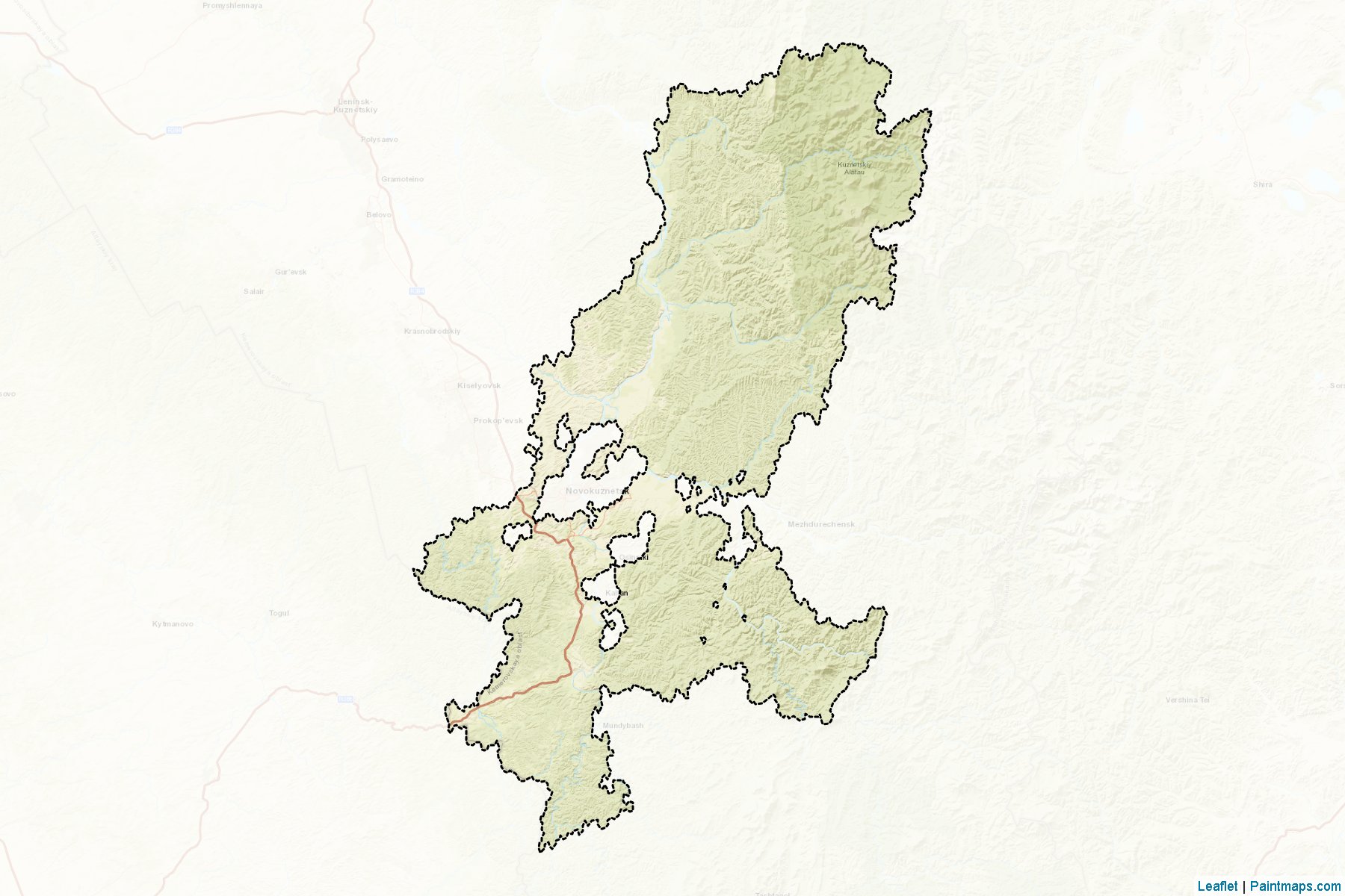 Muestras de recorte de mapas Novokuzneckij (Kemerovo)-2