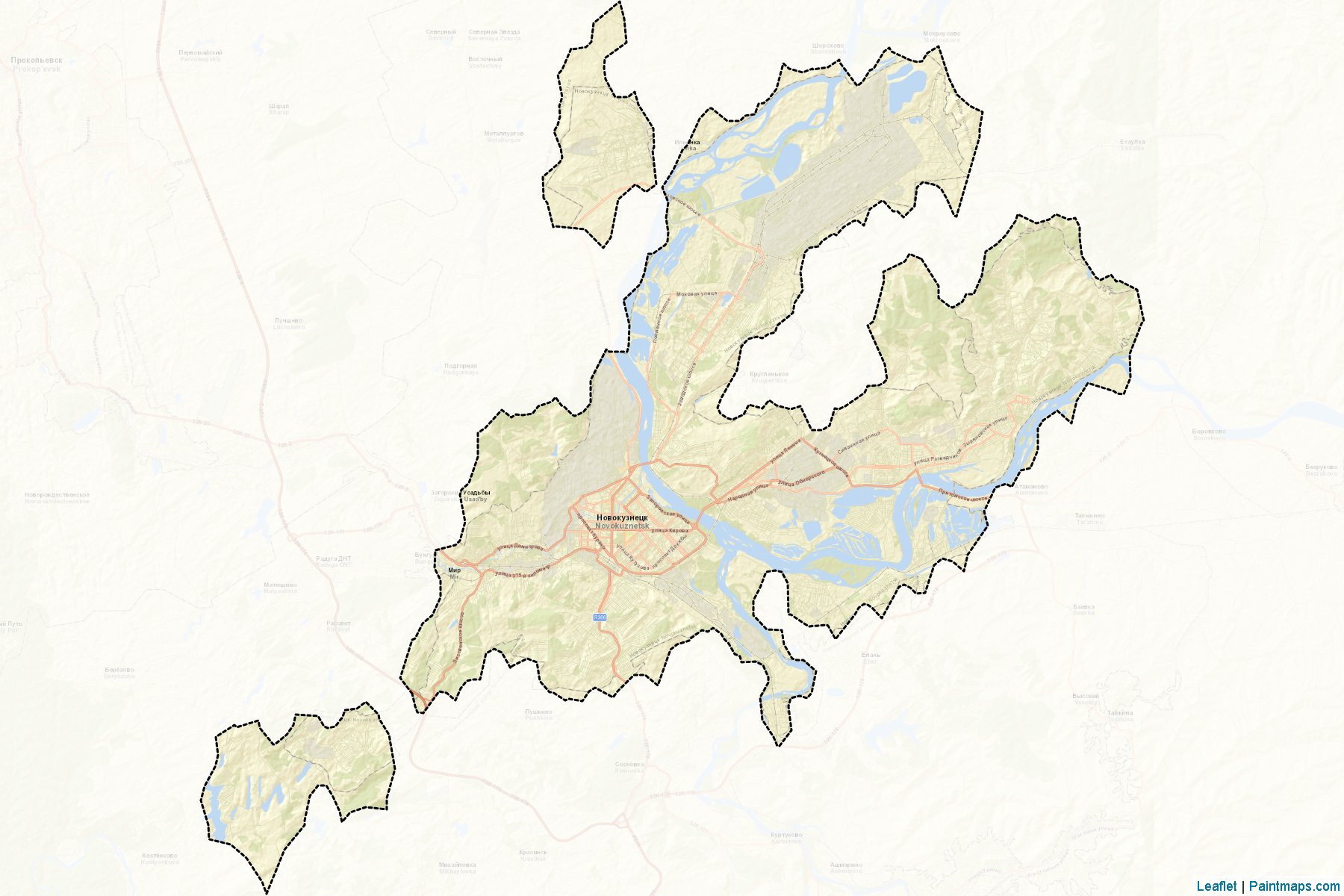 Novokuzneck (Kemerovo) Map Cropping Samples-2