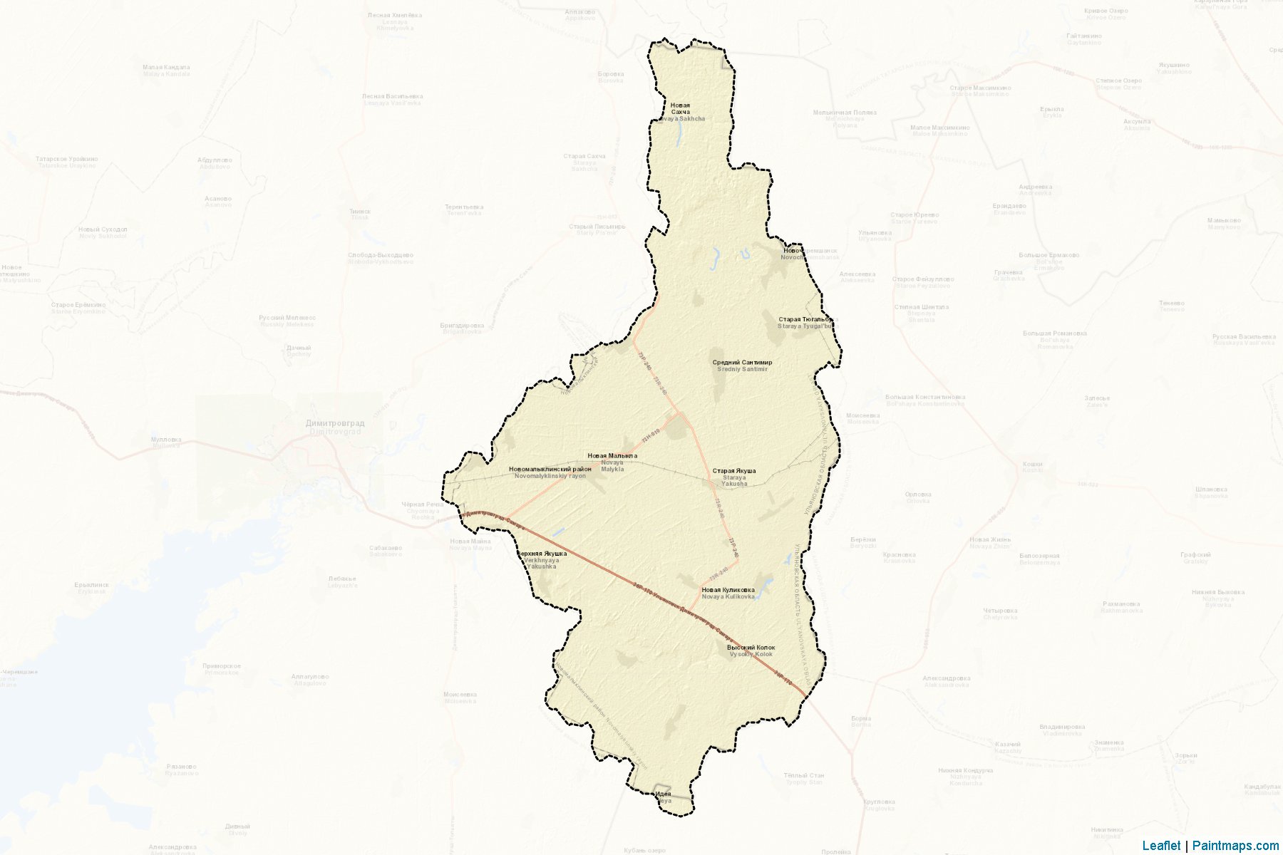 Novomalyklinskiy (Ulyanovsk) Map Cropping Samples-2