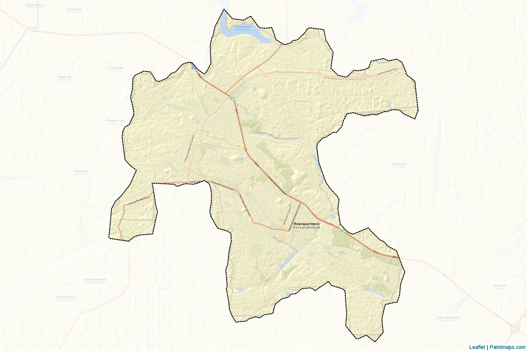 Novoshakhtinsk (Rostov) Map Cropping Samples-2