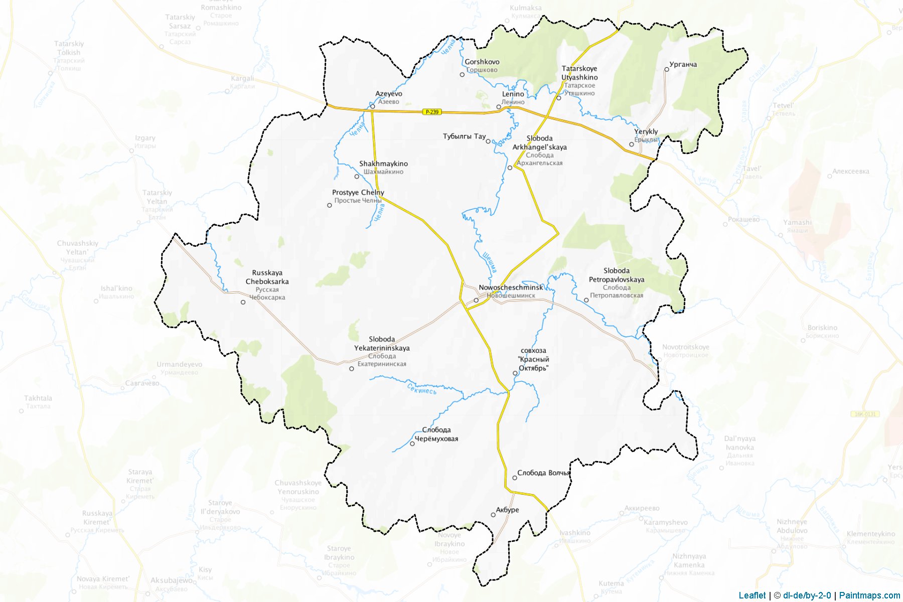 Novosheshminskiy (Tatarstan) Map Cropping Samples-1